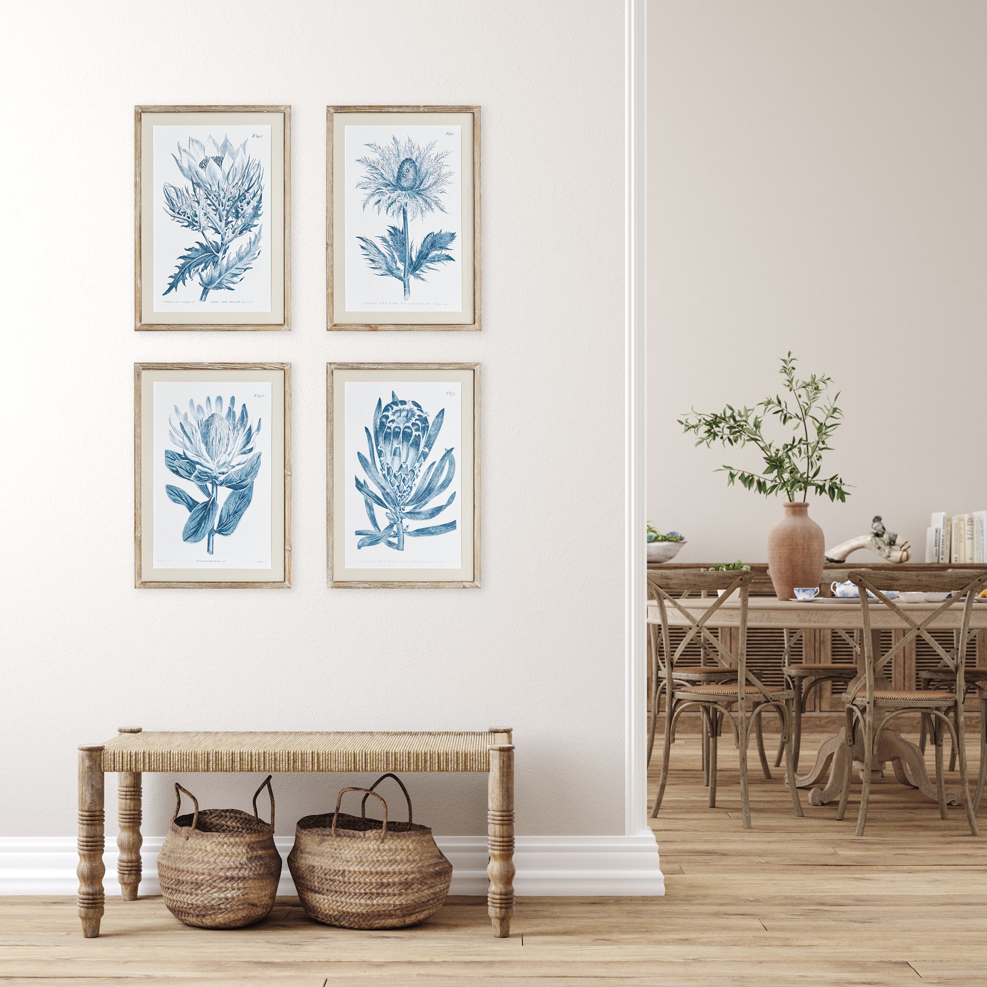 Indigo Protea Prints, Set Of 4 - View 4