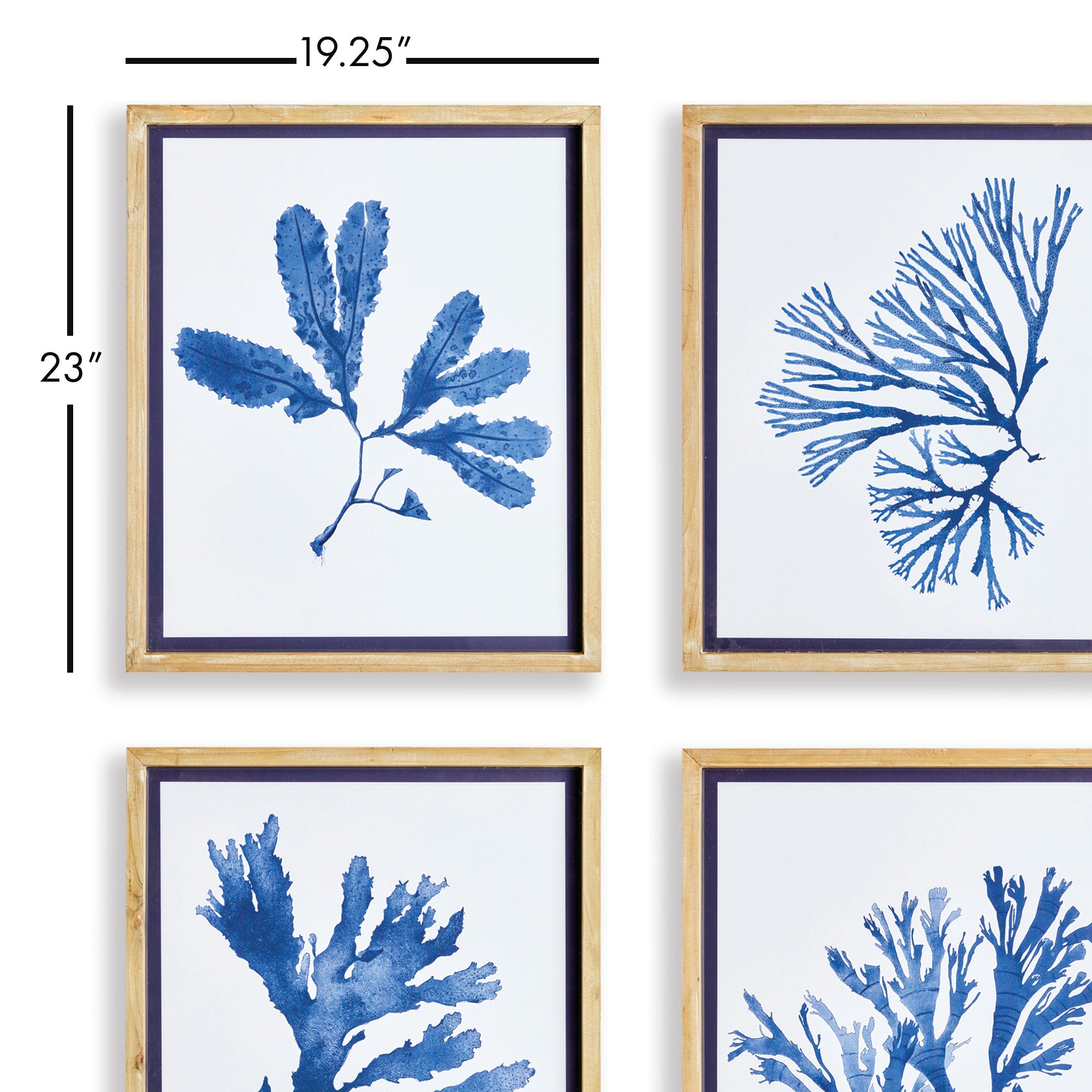 INDIGO SEAWEED PRINTS, SET OF 4 - view 2