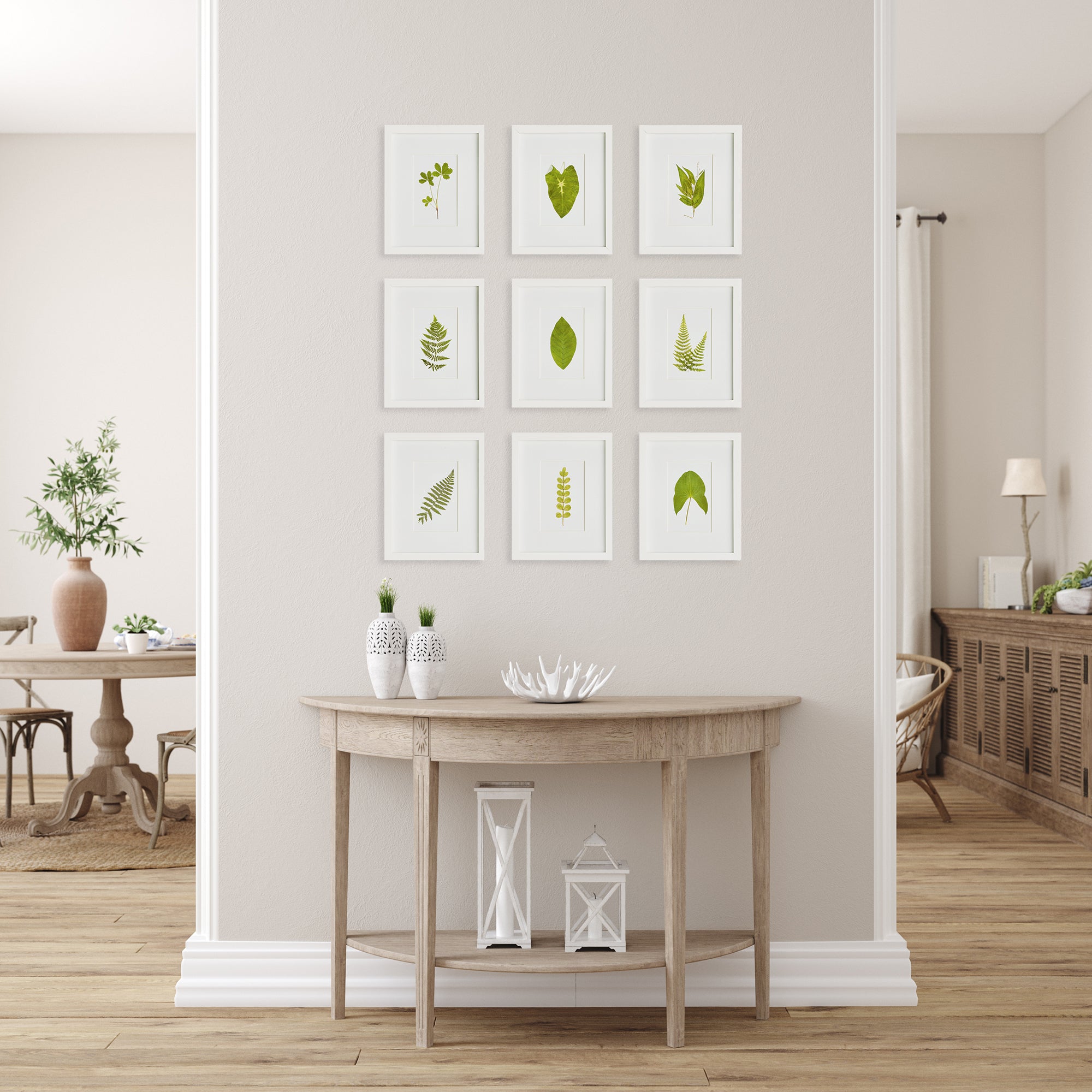 Green Leaf Petite Prints, Set Of 9 - View 4