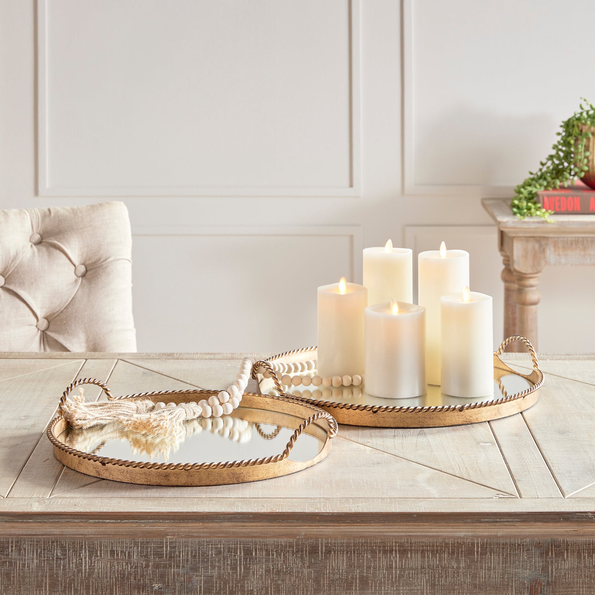 Braiden Decorative Mirrored Trays, Set Of 2 - View 7
