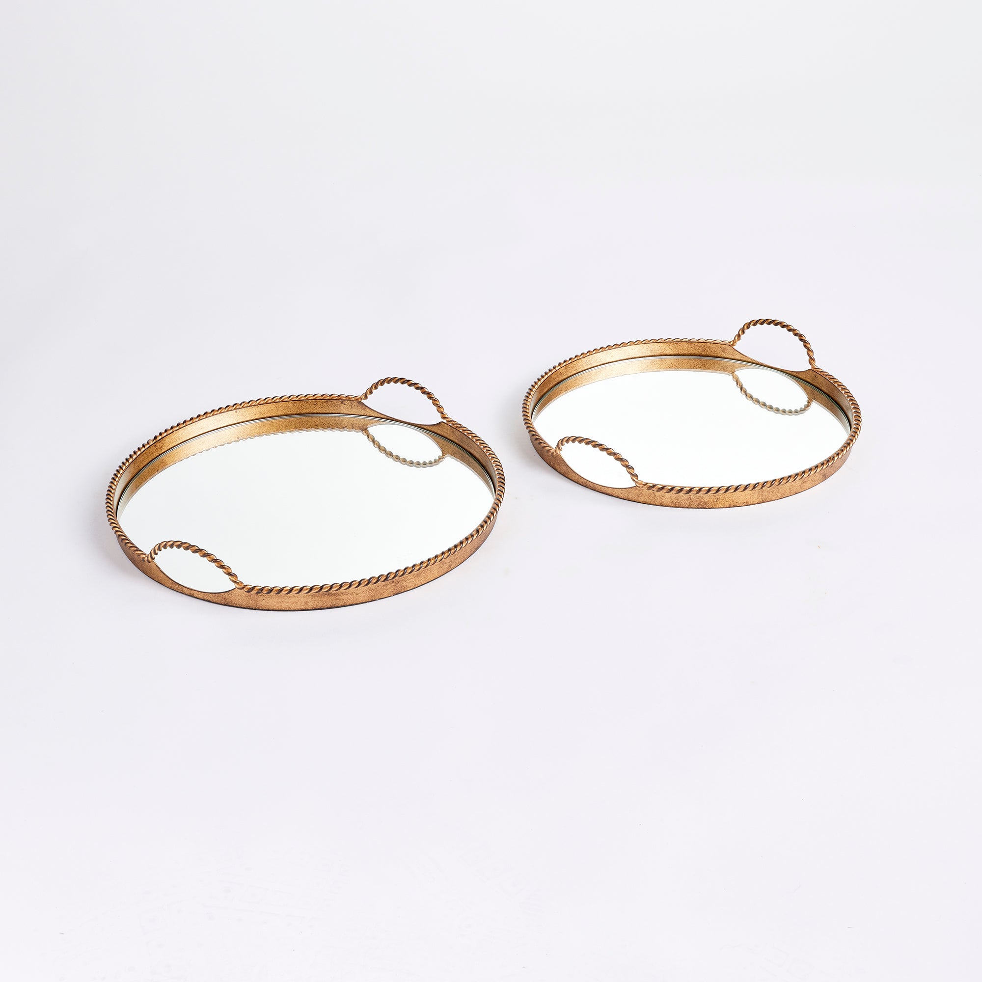 Braiden Decorative Mirrored Trays, Set Of 2 - View 4