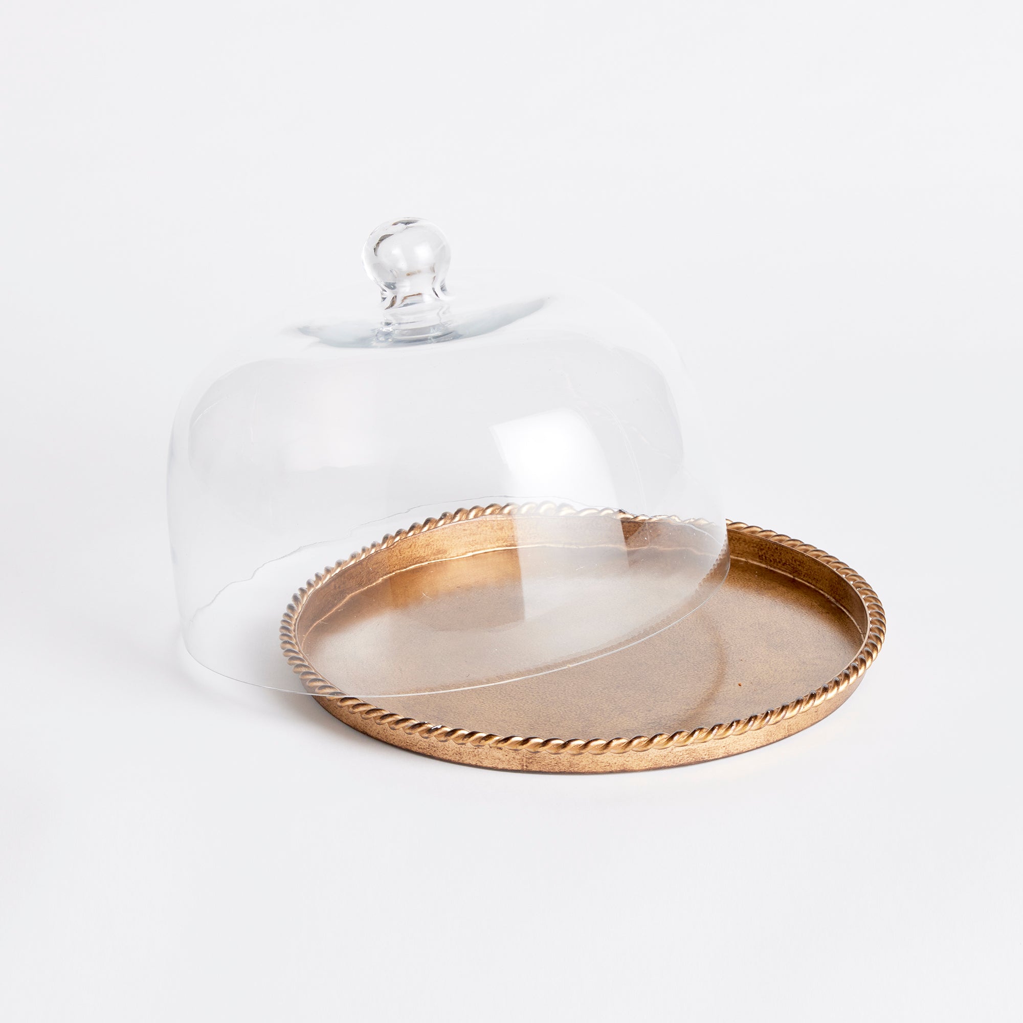 BRAIDEN TRAY WITH CLOCHE LARGE - view 3