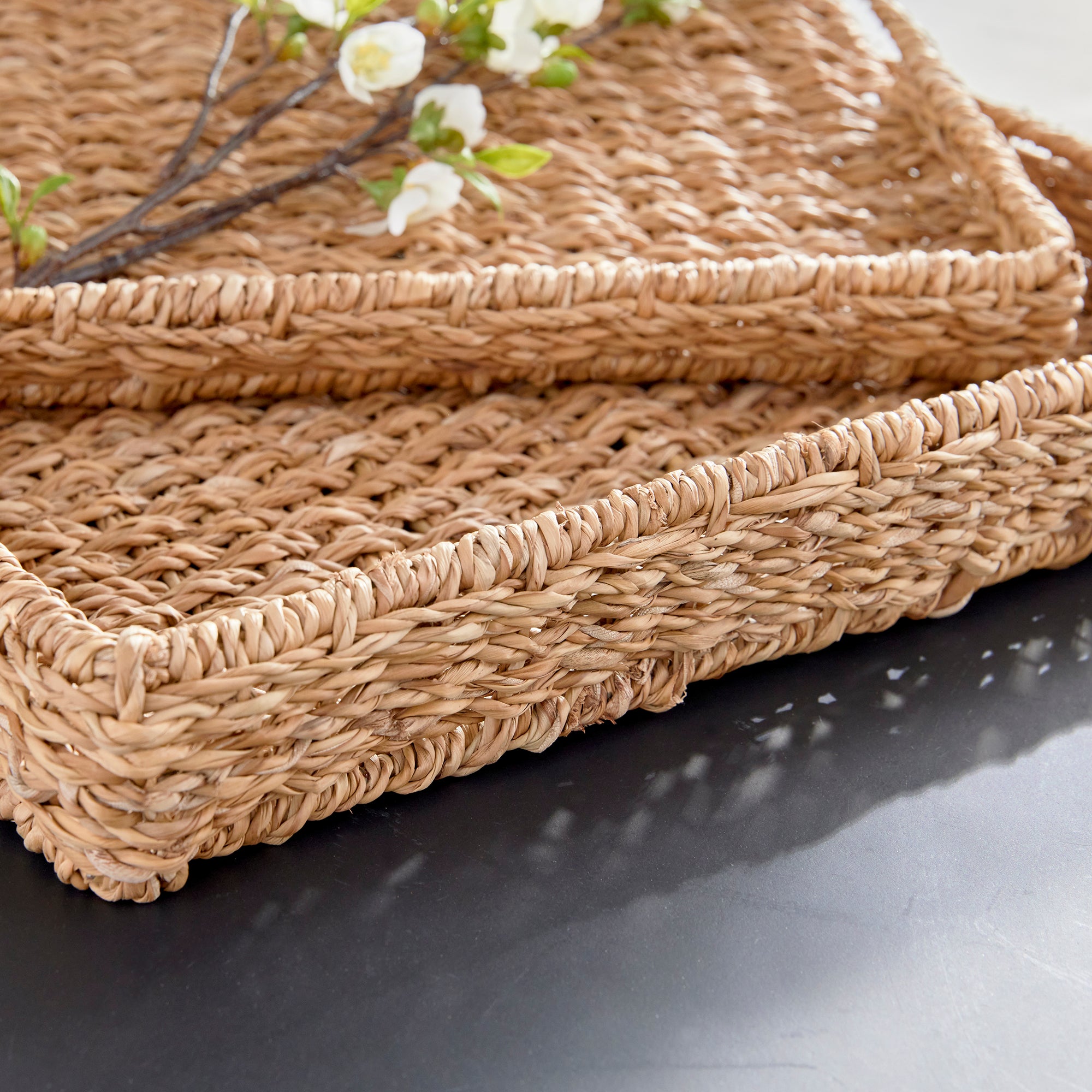 Seagrass Rectangular Trays, Set Of 2 - View 6