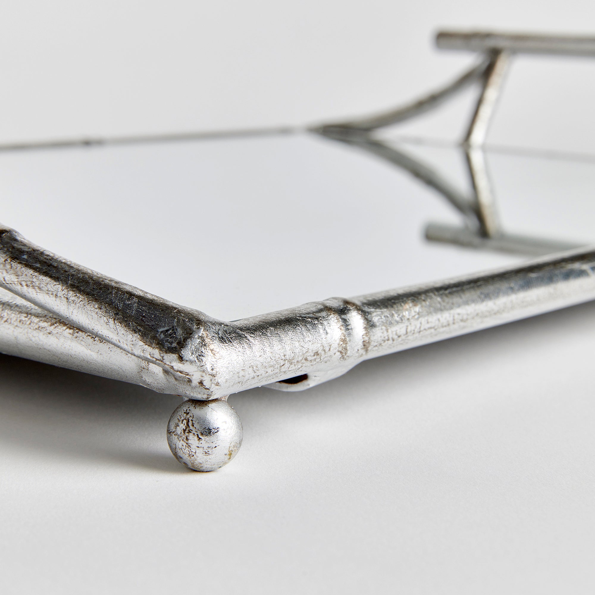 Daphne Mirrored Tray With Handles - View 3