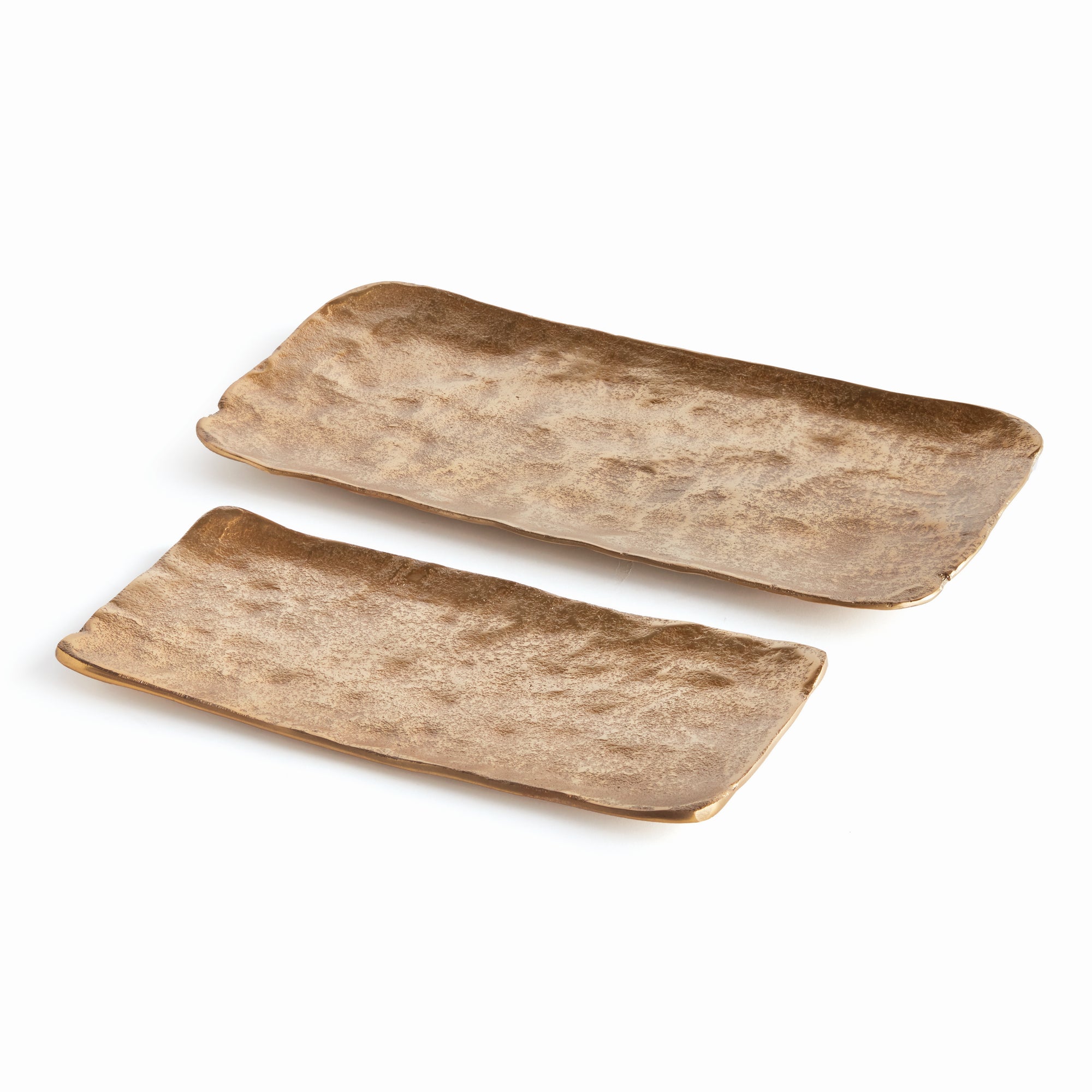 IMANI DECORATIVE RECTANGULAR TRAYS, SET OF 2