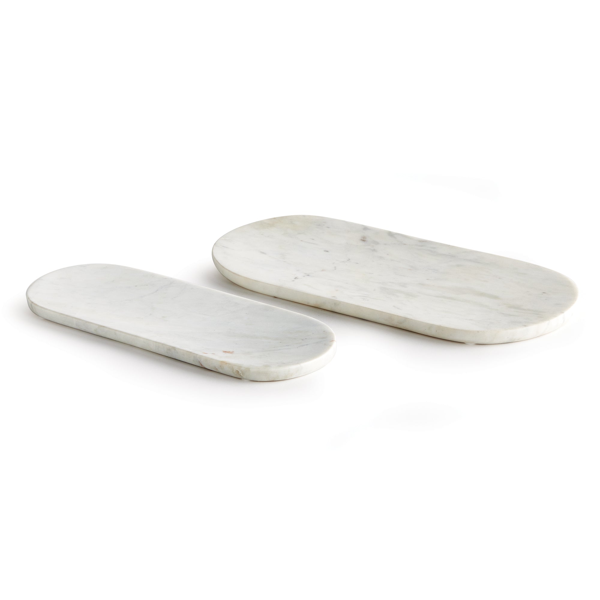 Amal Marble Trays, Set Of 2