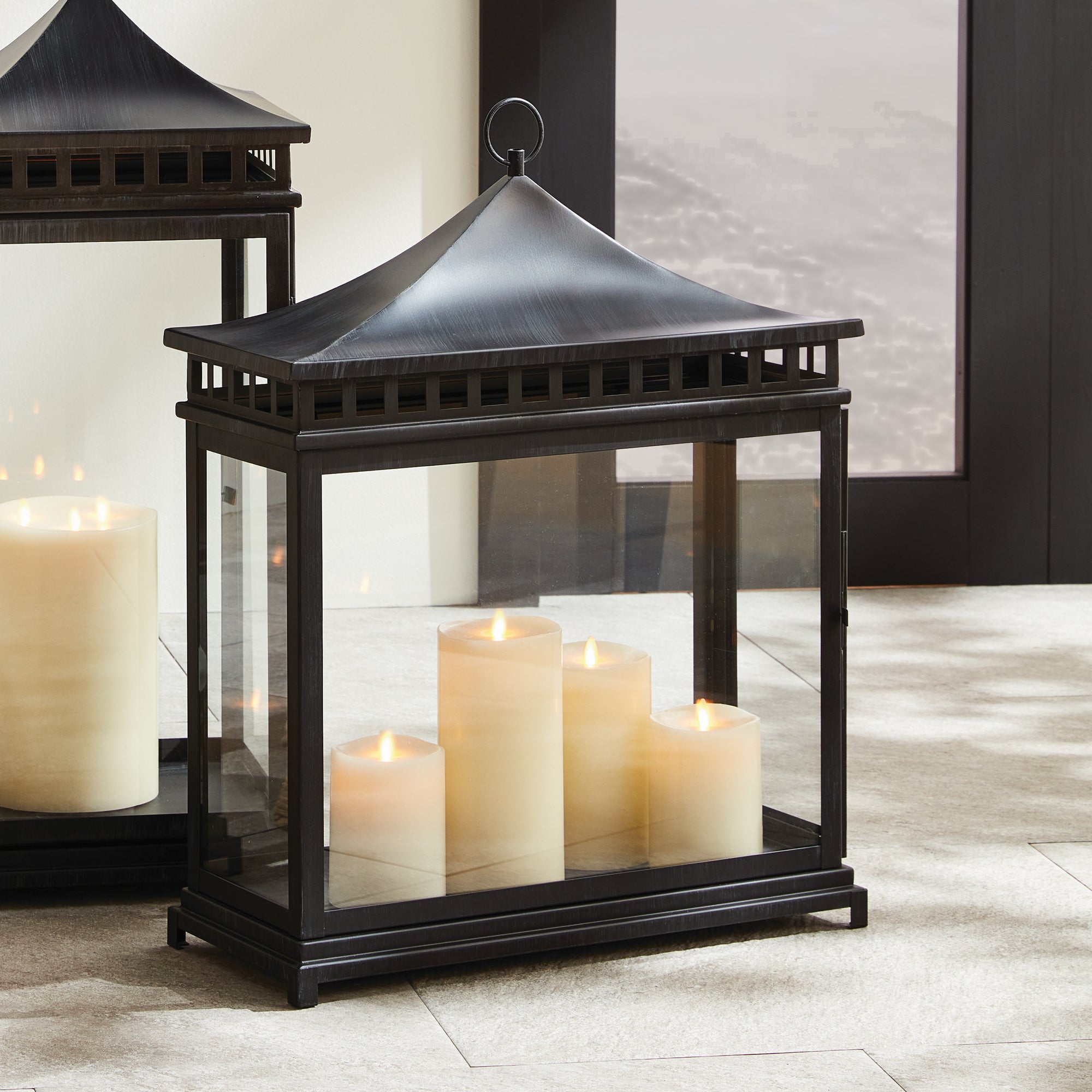 Kito Outdoor Rectangular Lantern - View 4