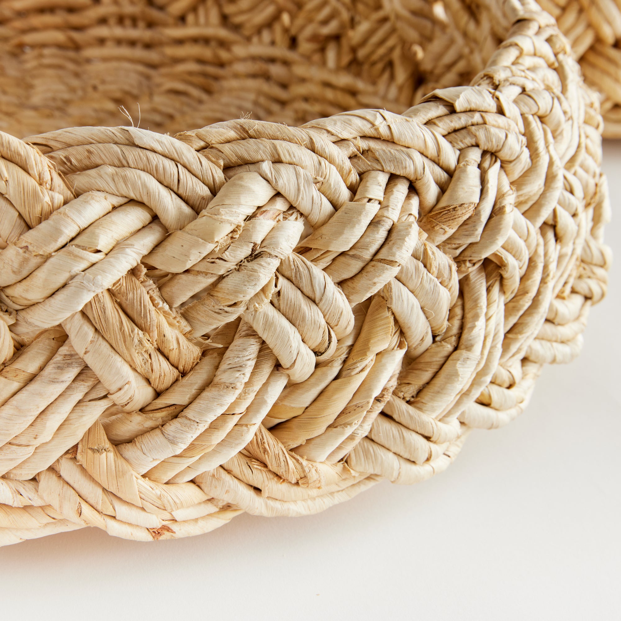 ABACA FRENCH BRAIDED BASKETS, SET OF 2 - view 3