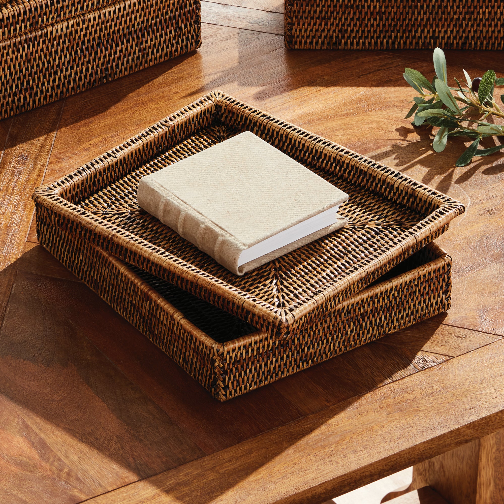Burma Rattan Lidded Letter Box - View 5
