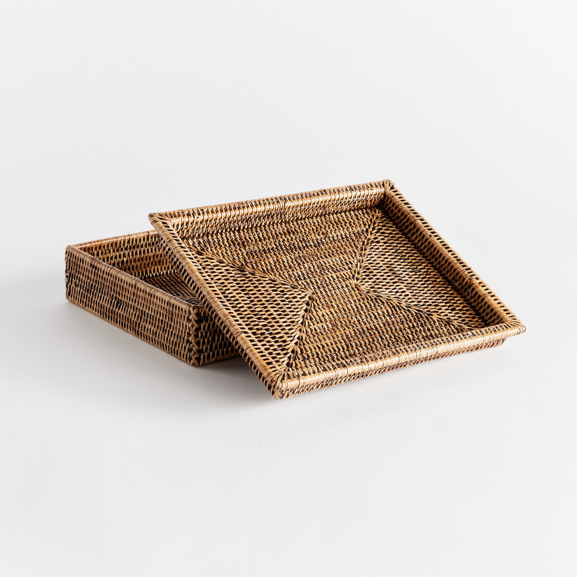 Burma Rattan Lidded Letter Box - View 2