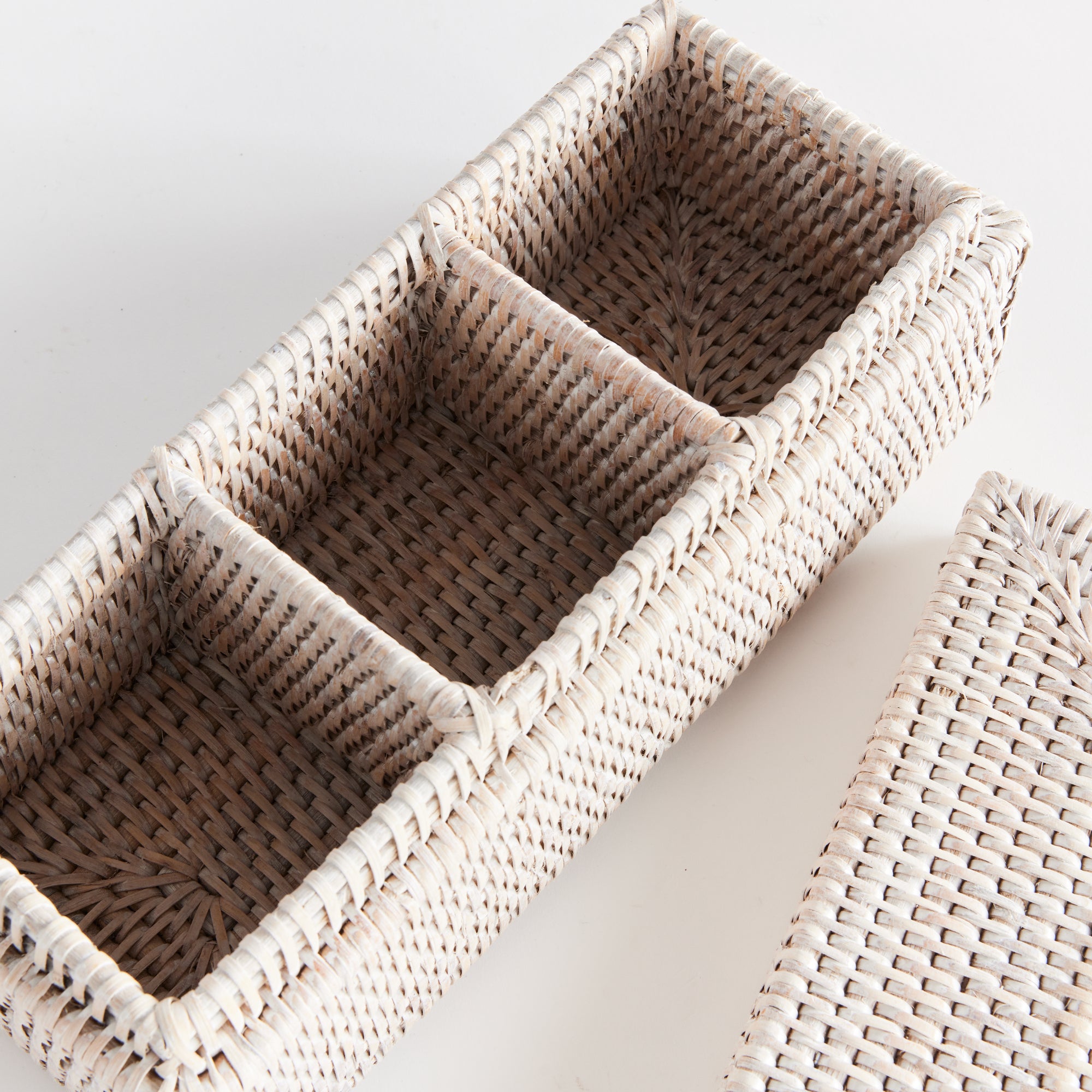 Burma Rattan 3-Compartment Lidded Box - View 3