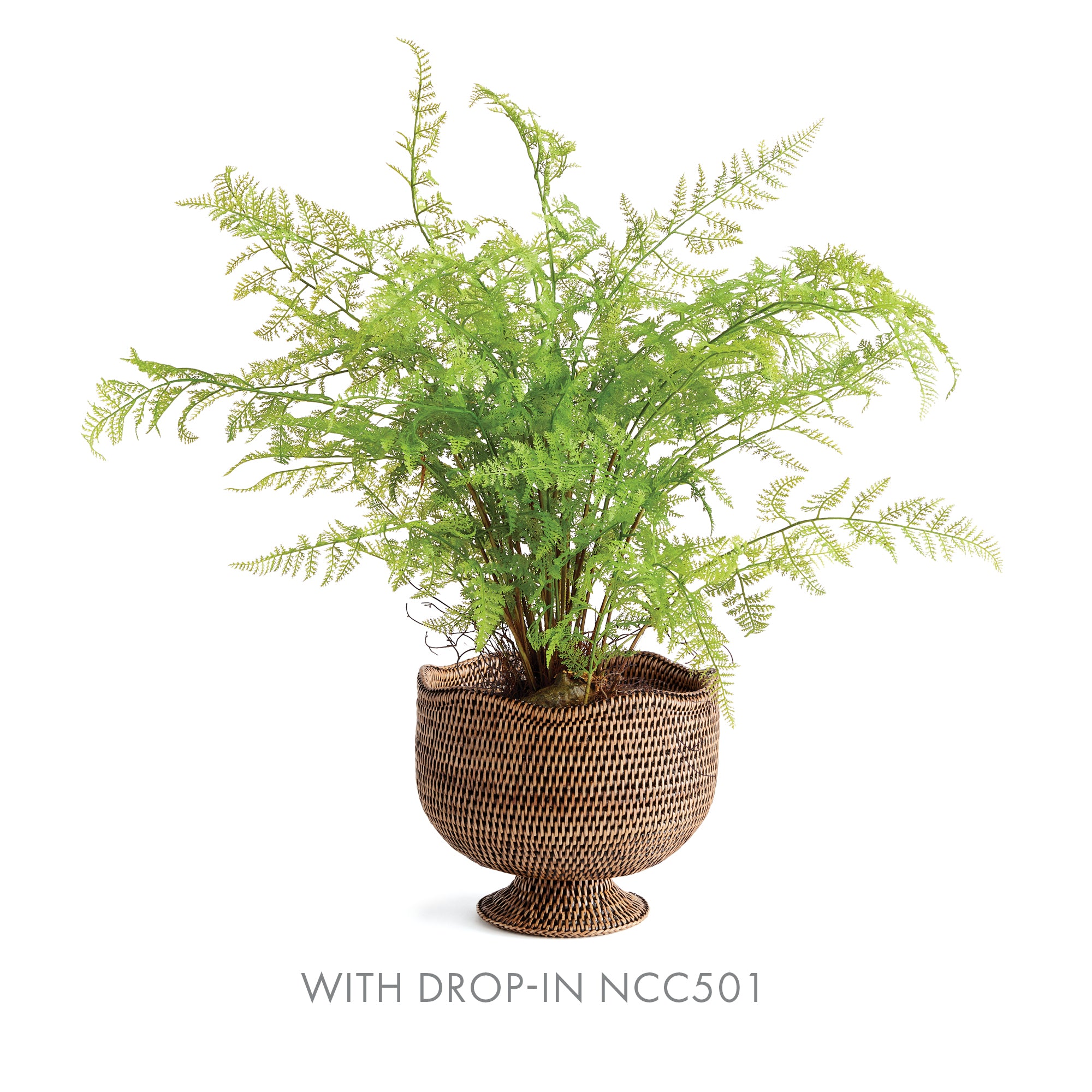 BURMA RATTAN  FOOTED CACHEPOT - view 8