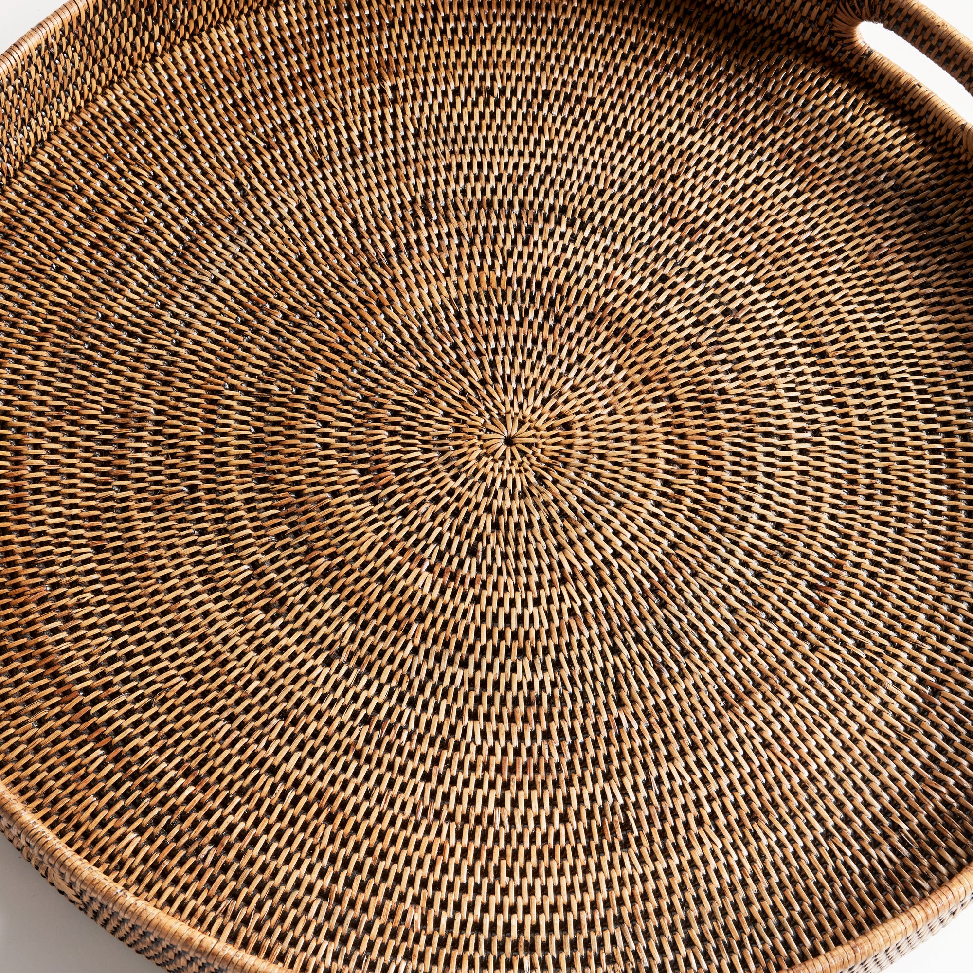 Burma Rattan Round Ottoman Trays Large, Set Of 2 - View 4