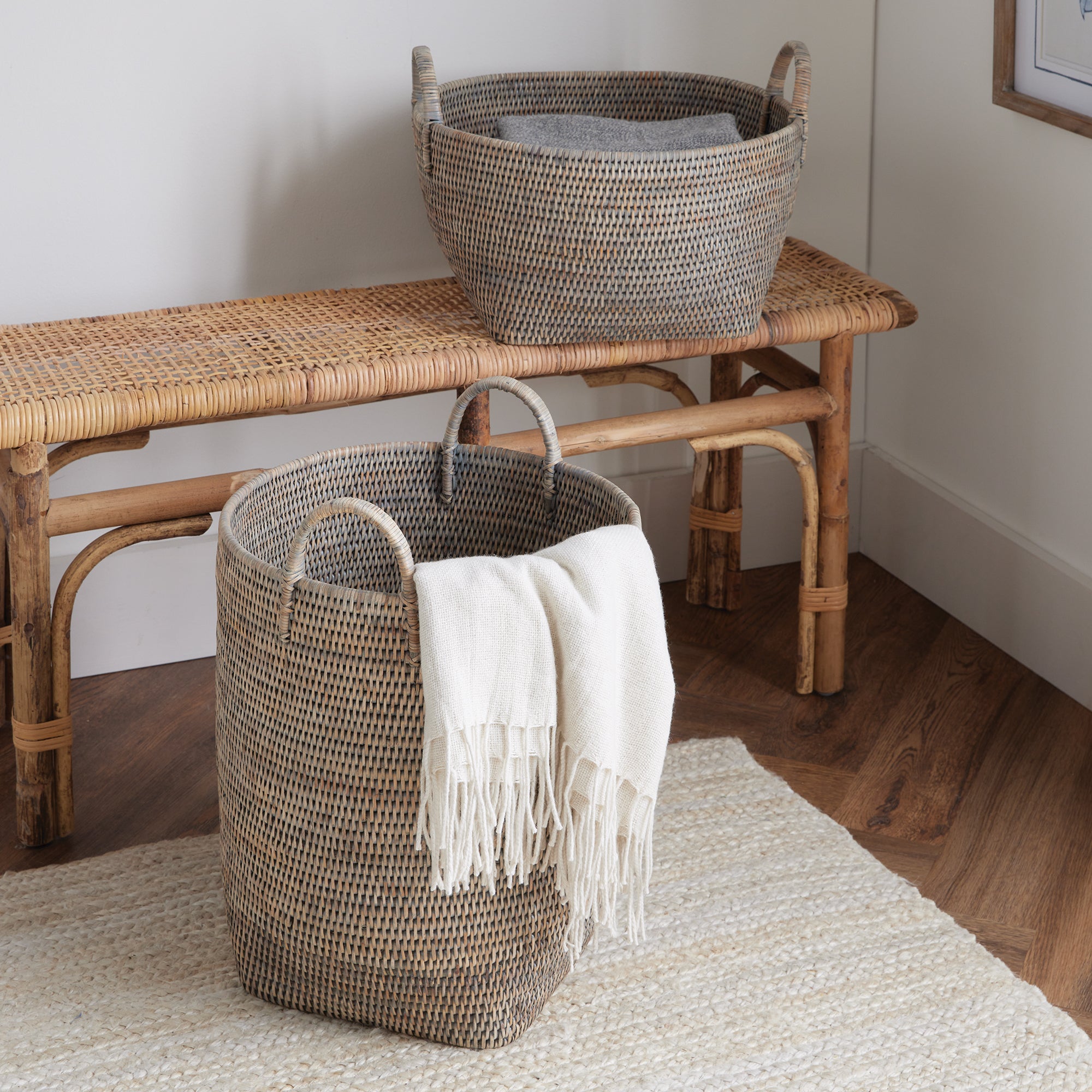 Burma Rattan Orchard Baskets, Set Of 2 - View 5