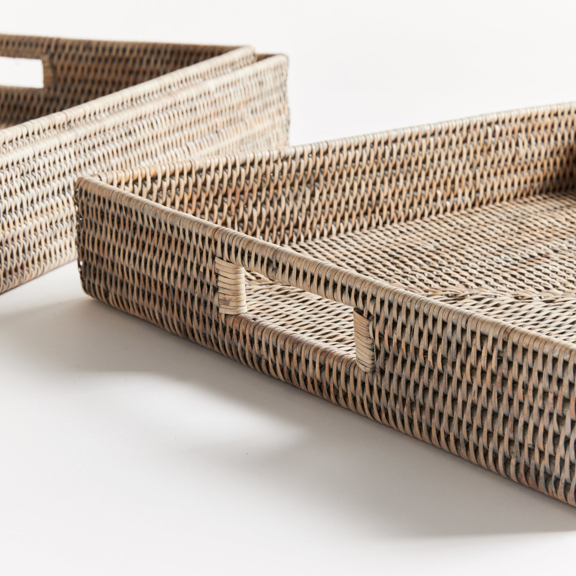 Burma Rattan Ottoman Trays, Set Of 3 - View 6