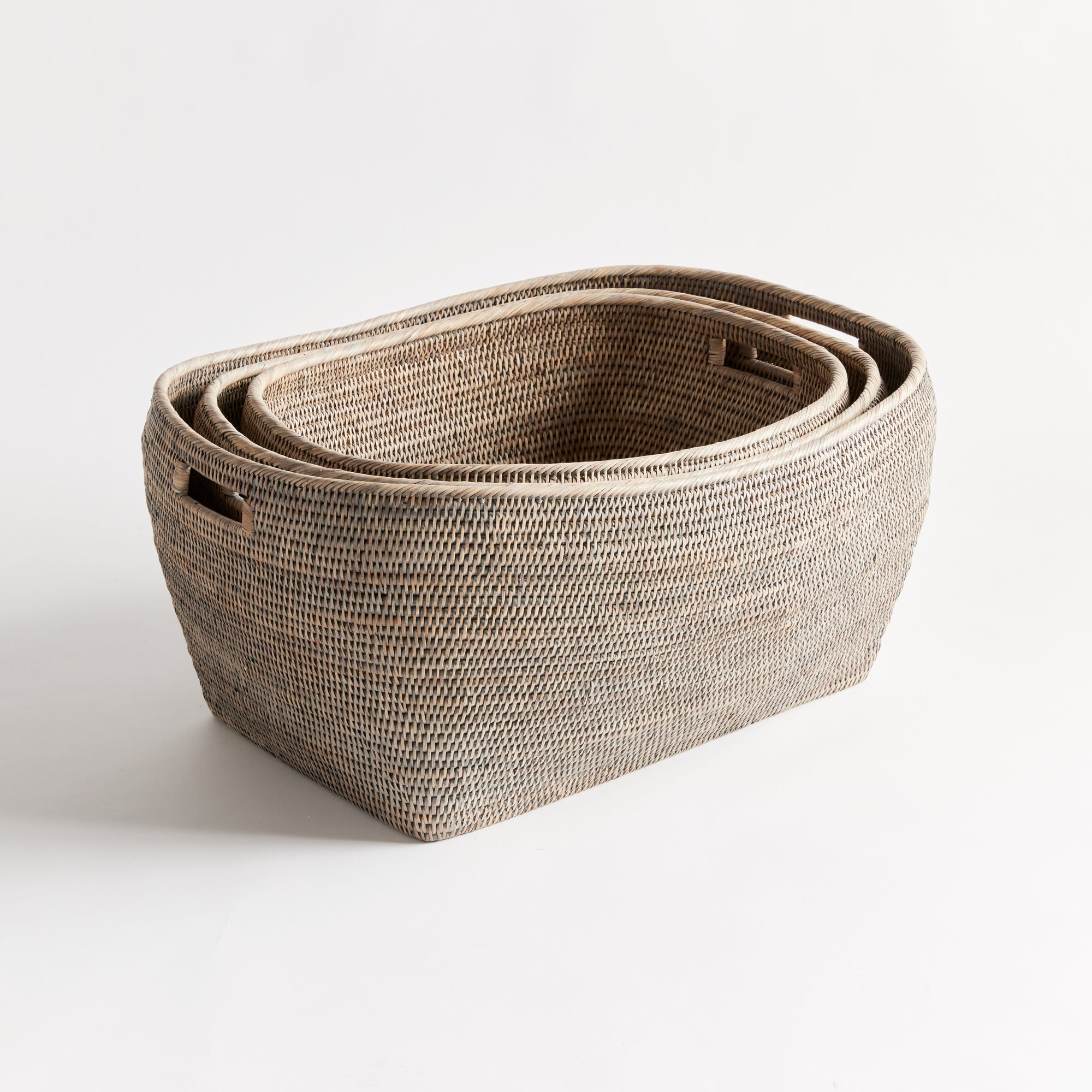 BURMA RATTAN FAMILY BASKETS, SET OF 3 - view 2