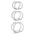 Hudson Mirrored Wall Shelves, Set Of 3