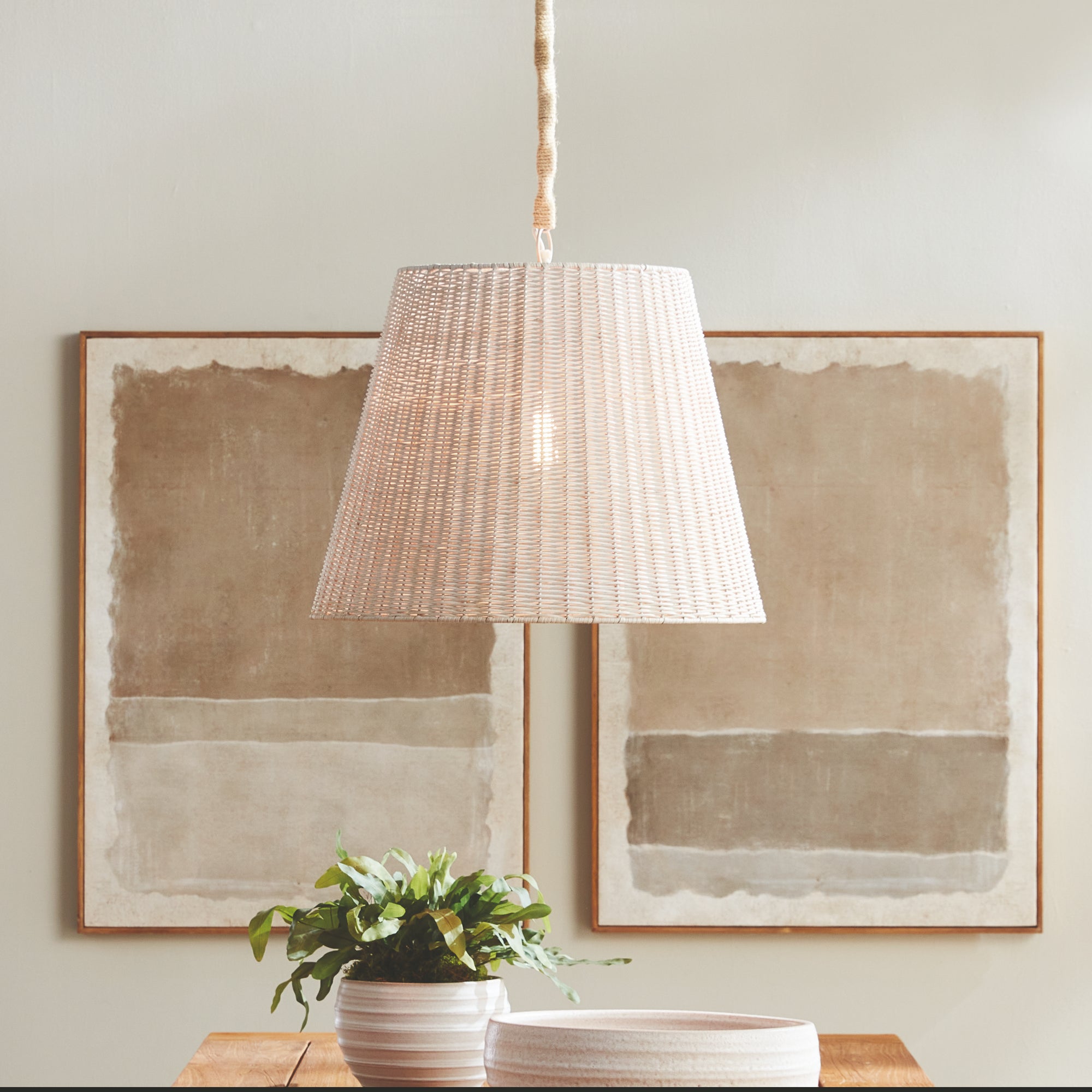 Linette Rattan Pendant Large - View 6