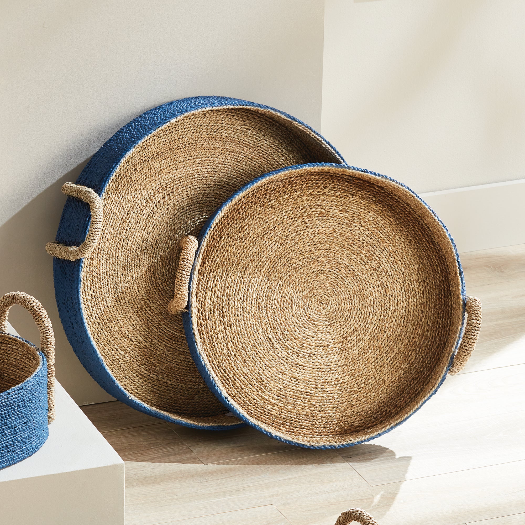 TIANA SEAGRASS ROUND BASKETS, SET OF 2 - view 6