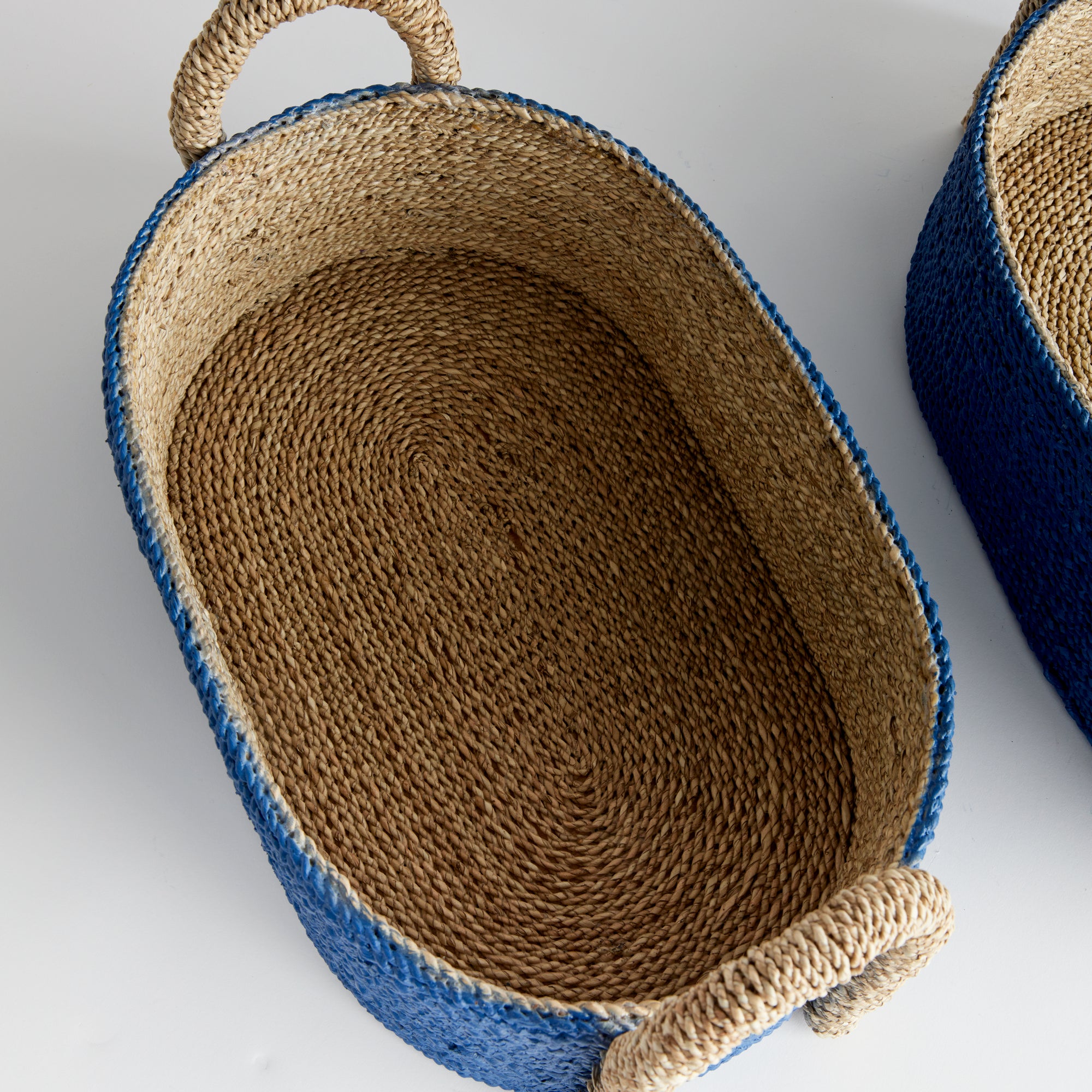 TIANA SEAGRASS SHORT OVAL BASKETS, SET OF 2 - view 2