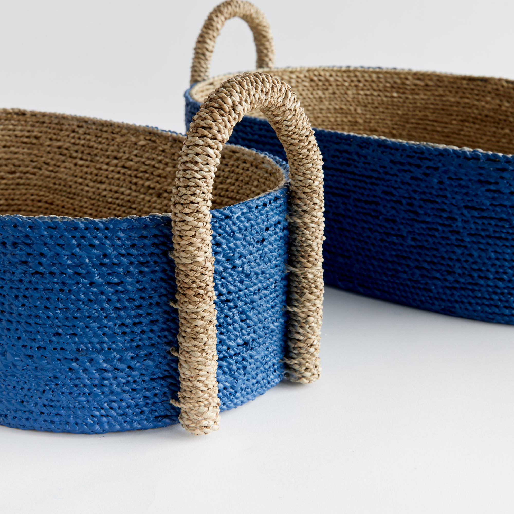 TIANA SEAGRASS SHORT OVAL BASKETS, SET OF 2 - view 3