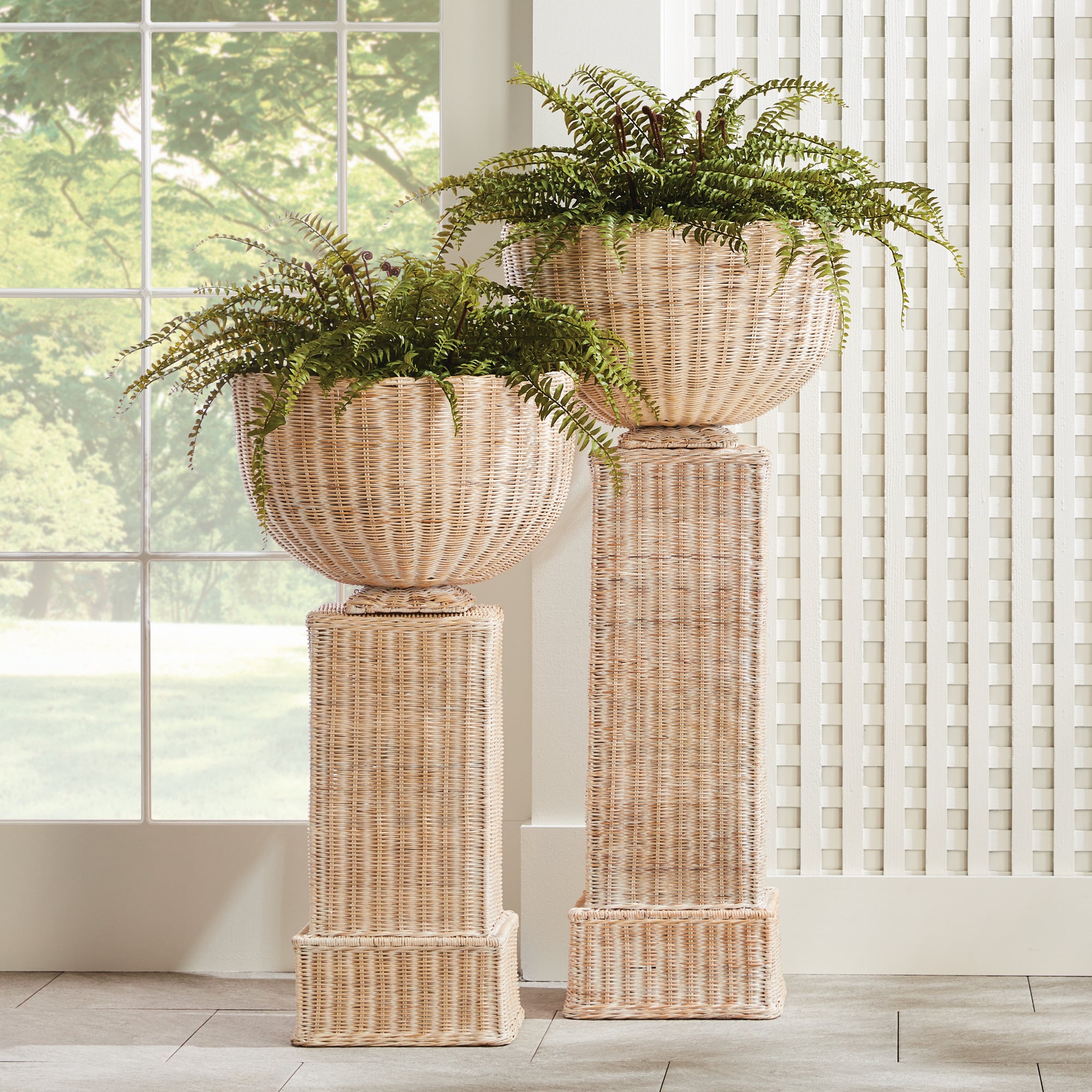Charleston Rattan Pedestal Tall - View 4