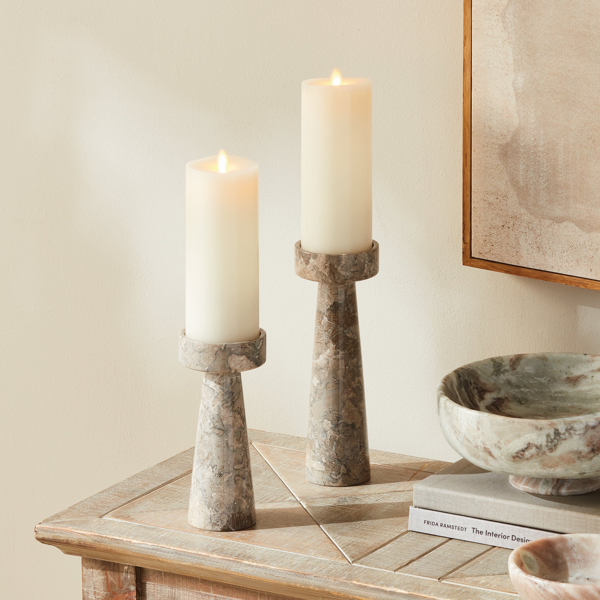 Terrene Candle Stands, Set Of 2 - View 3