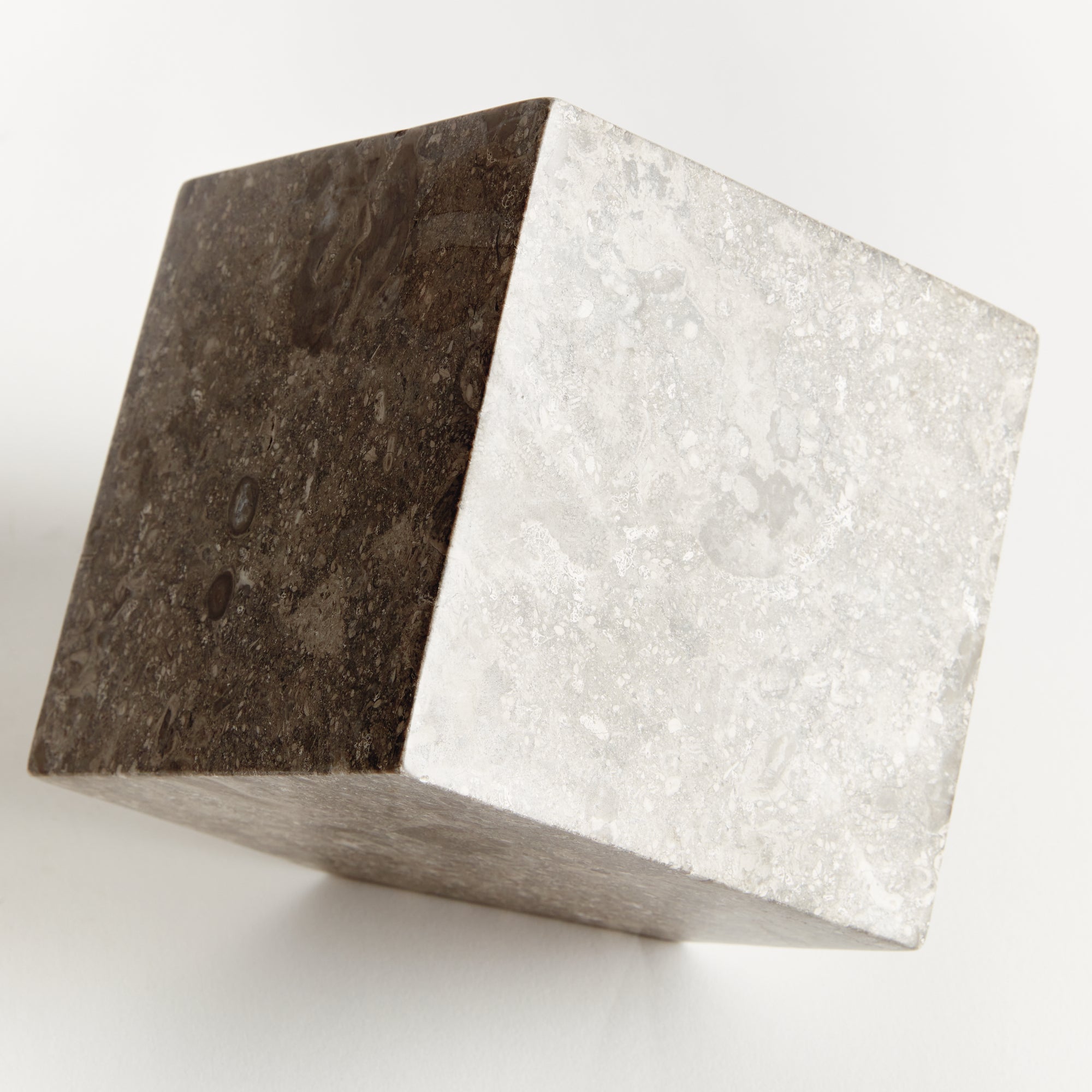 Abstract Marble Cube Sculpture - View 2