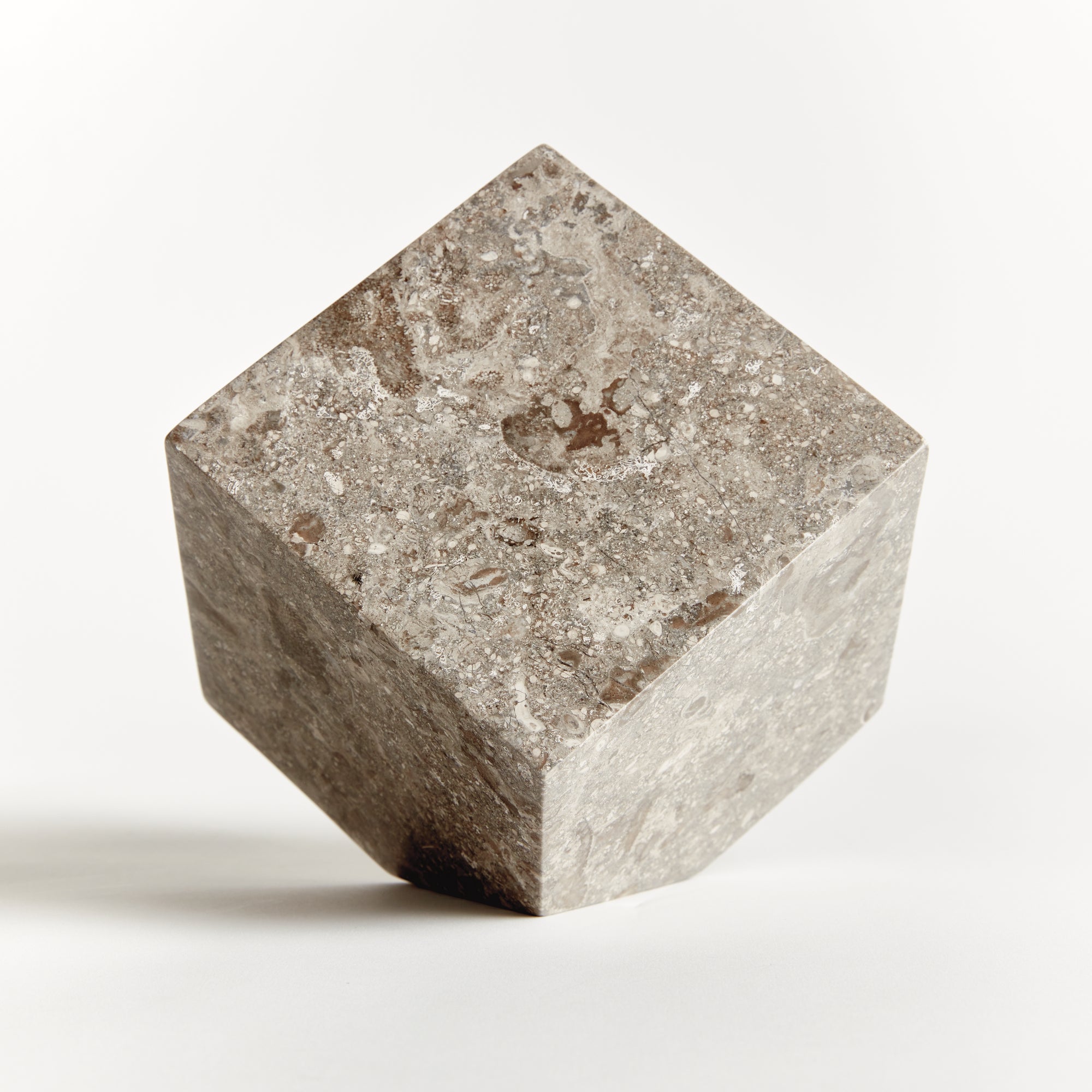 Abstract Marble Cube Sculpture - View 3