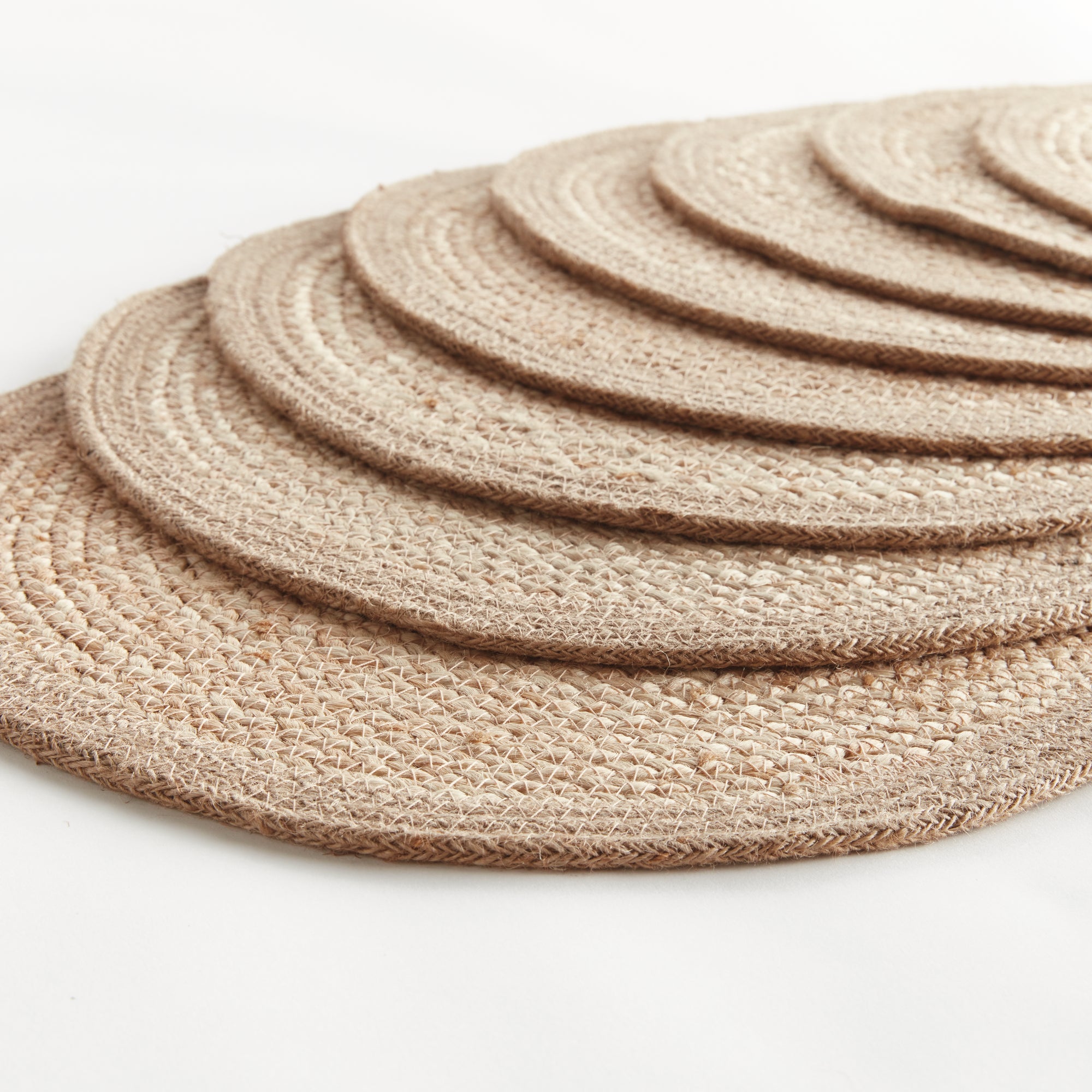 Jute Coil Round Placemats, Set Of 8 - View 2