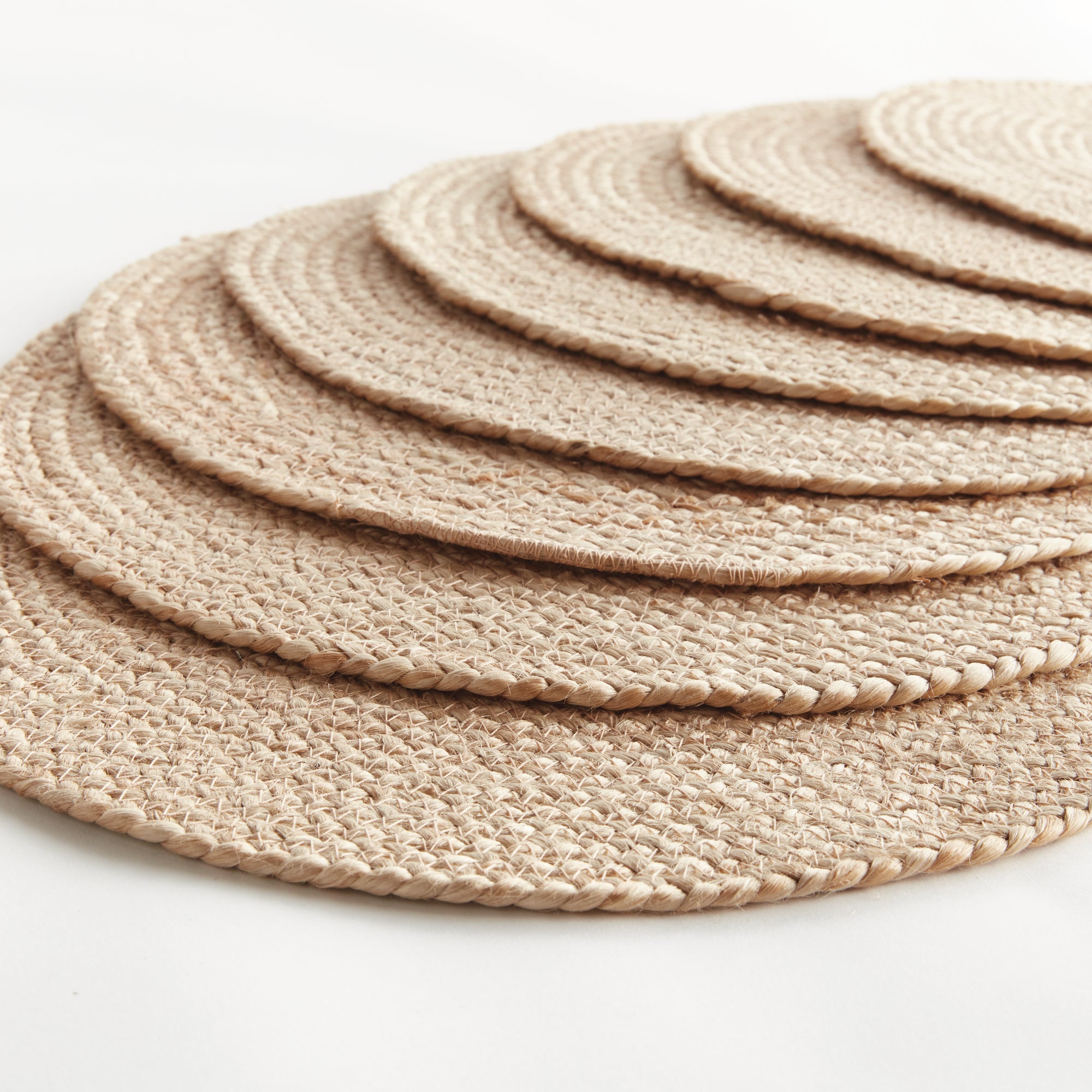 Jute Coil Round Placemats, Set Of 8 - View 2
