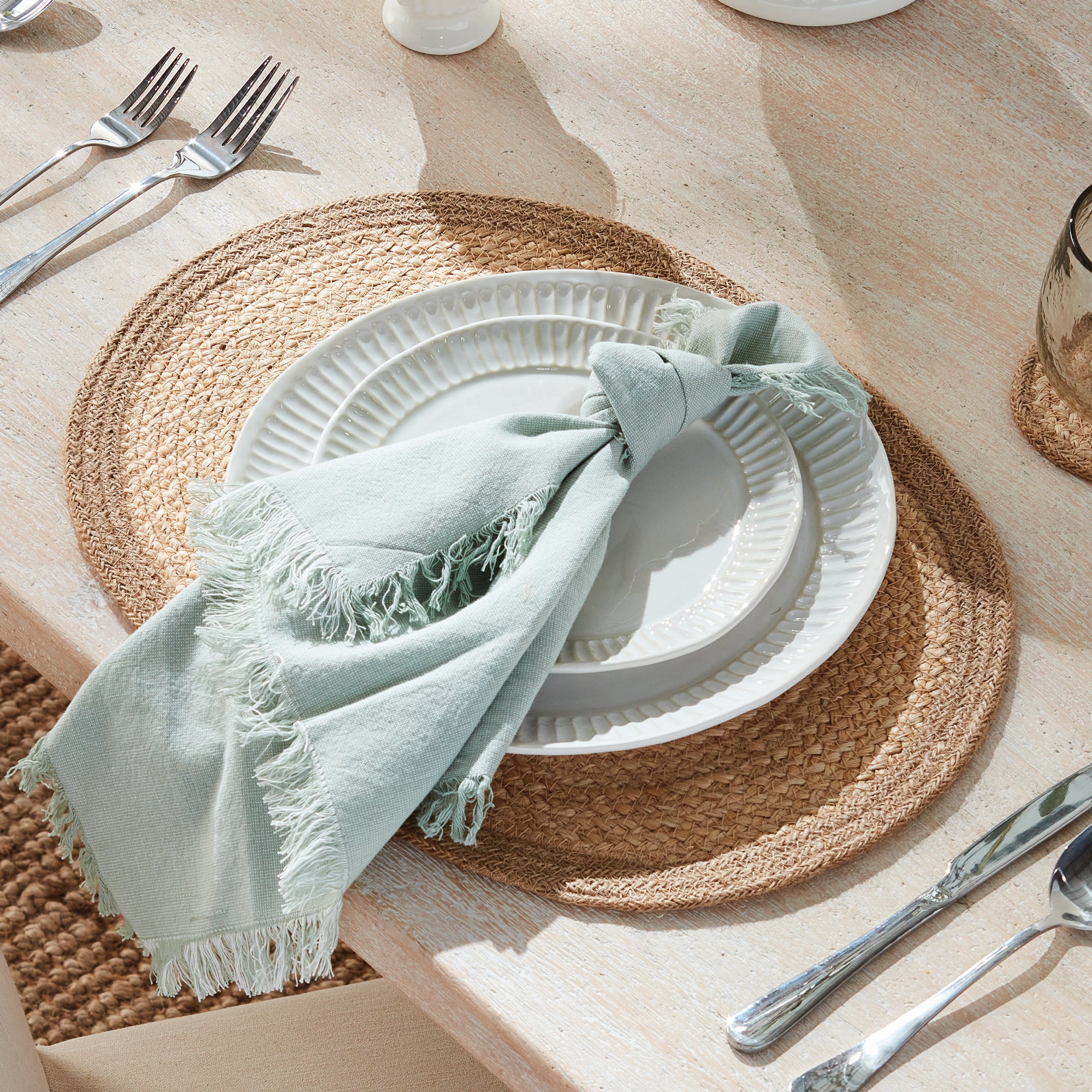 JUTE COIL OVAL PLACEMATS, SET OF 8 - view 4