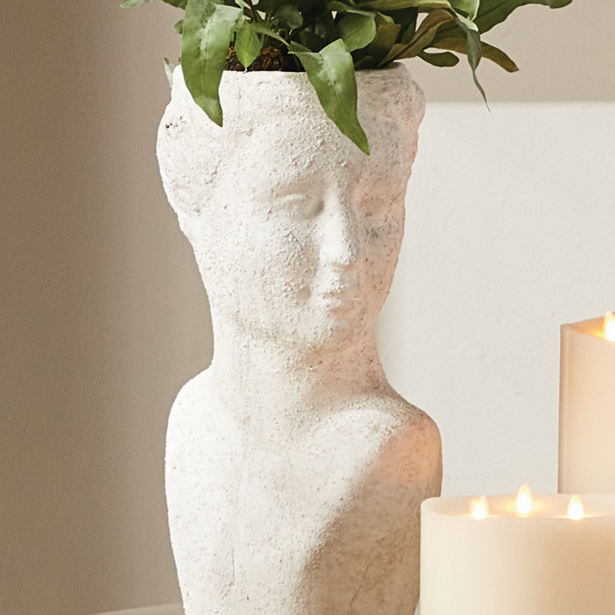 WEATHERED GARDEN FEMALE BUST PLANTER - view 7