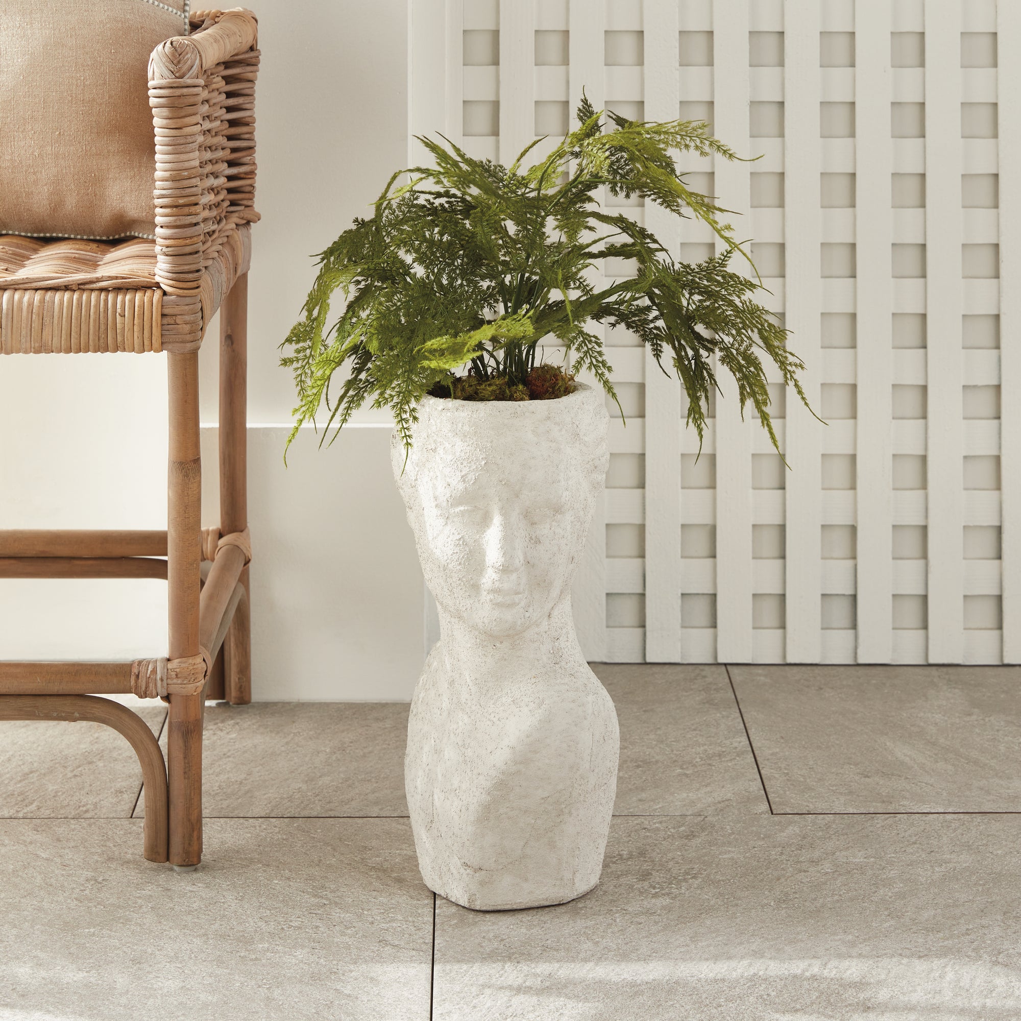 WEATHERED GARDEN FEMALE BUST PLANTER - view 8
