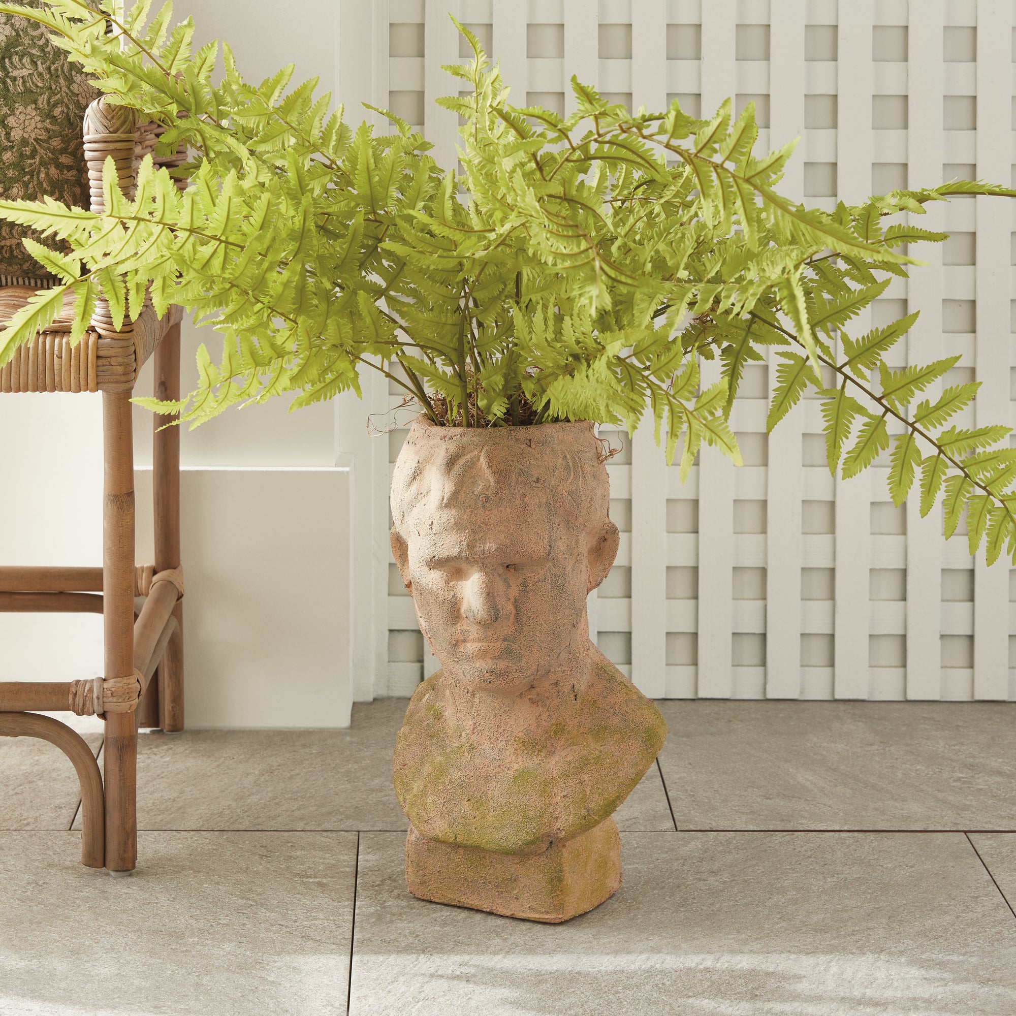 Weathered Garden Male Bust Planter - View 9