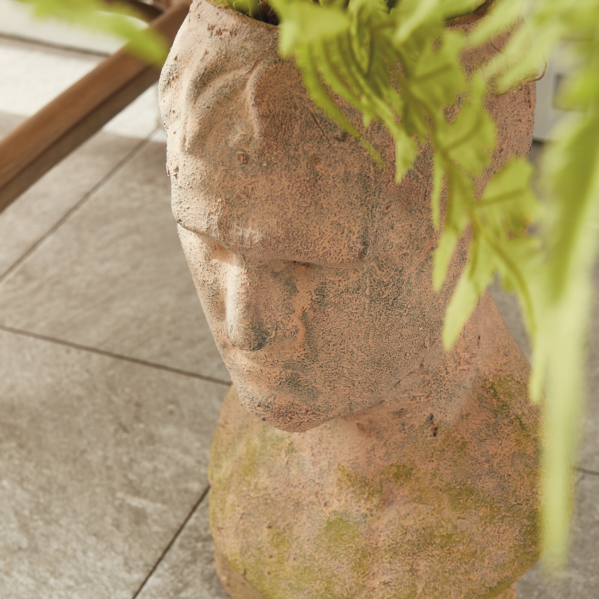 WEATHERED GARDEN MALE BUST PLANTER - view 11