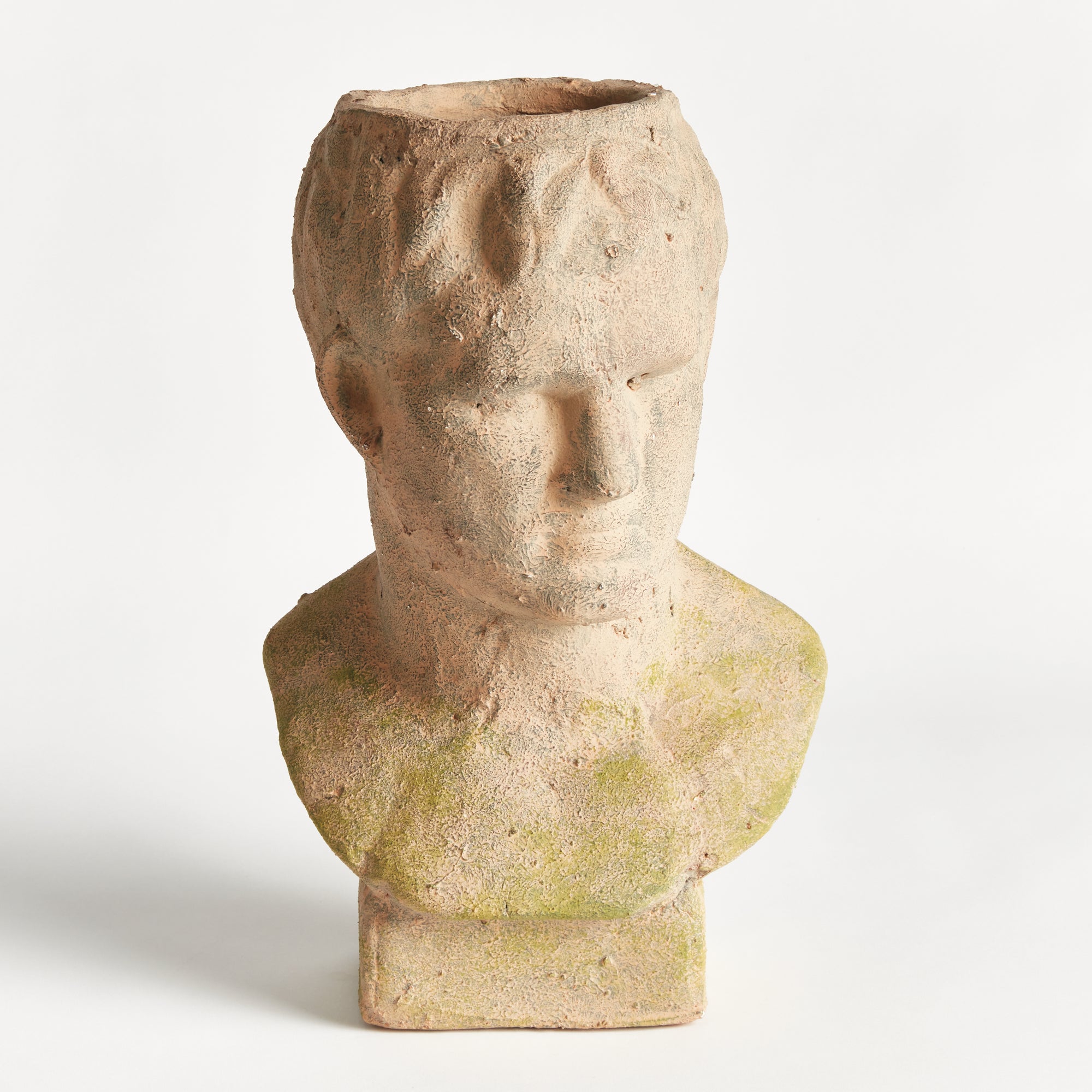 WEATHERED GARDEN MALE BUST PLANTER - view 2