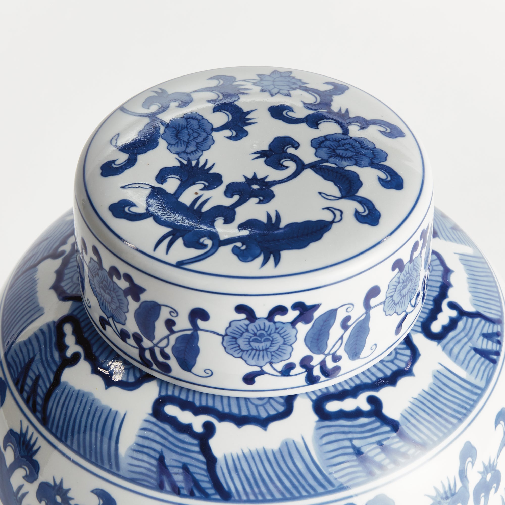 Barclay Butera Dynasty Blossom Lidded Jar - View 3