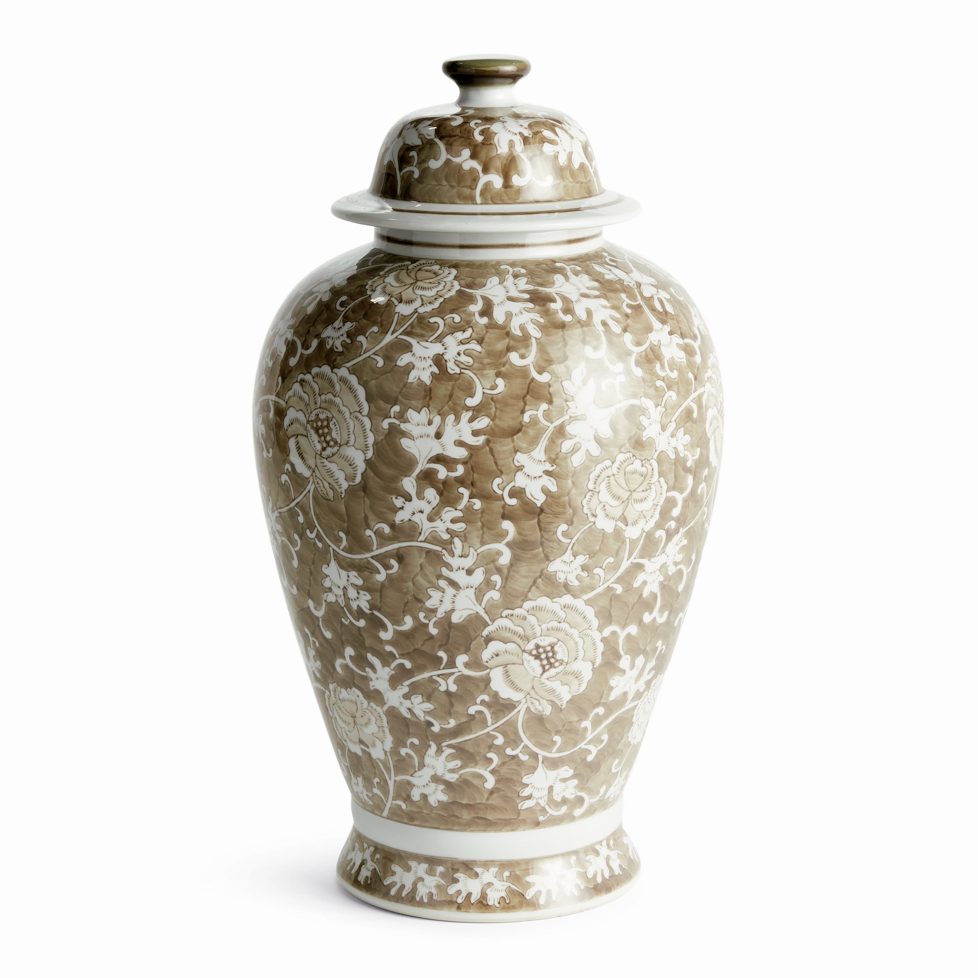 Province Lotus Lidded Ginger Jar