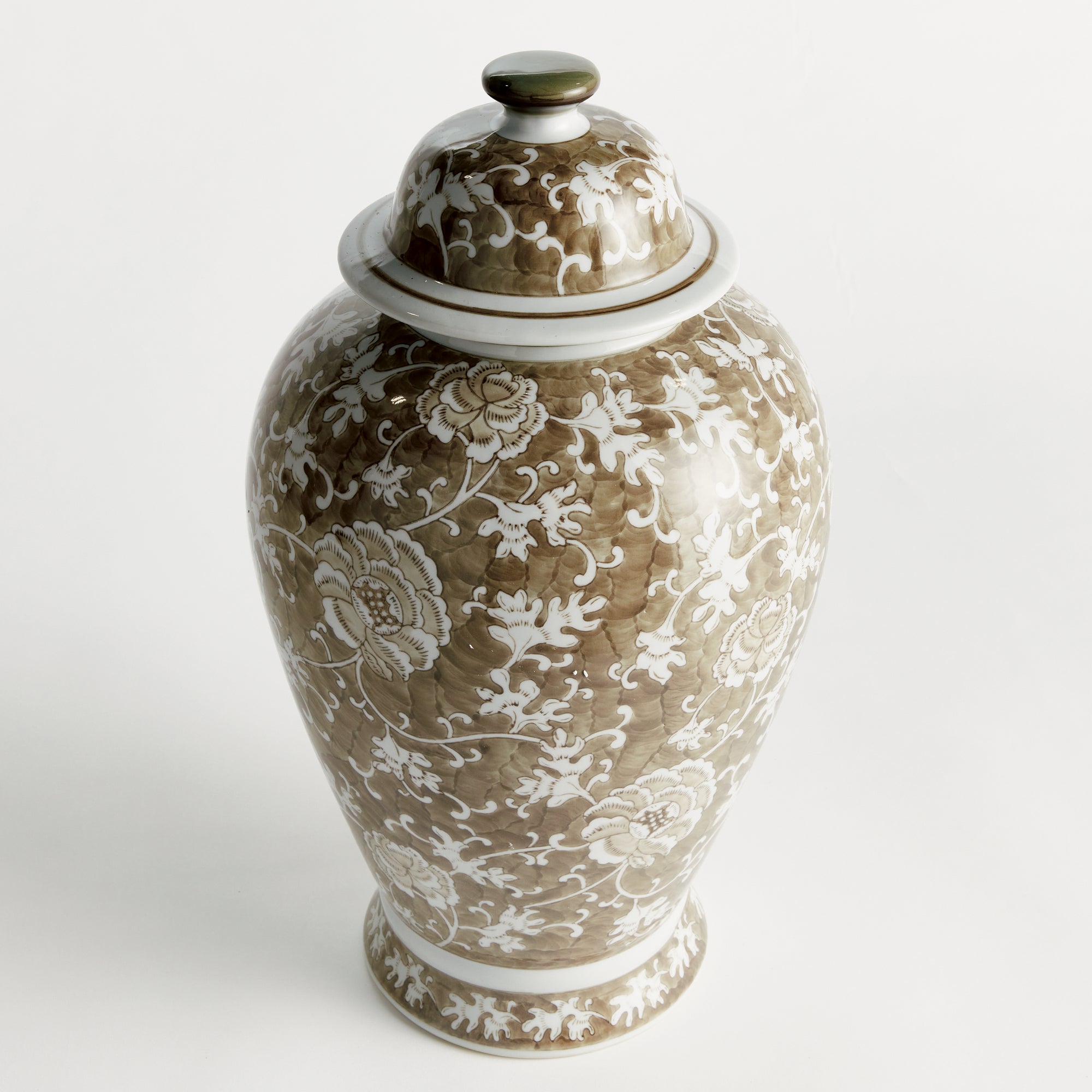 Province Lotus Lidded Ginger Jar - View 2