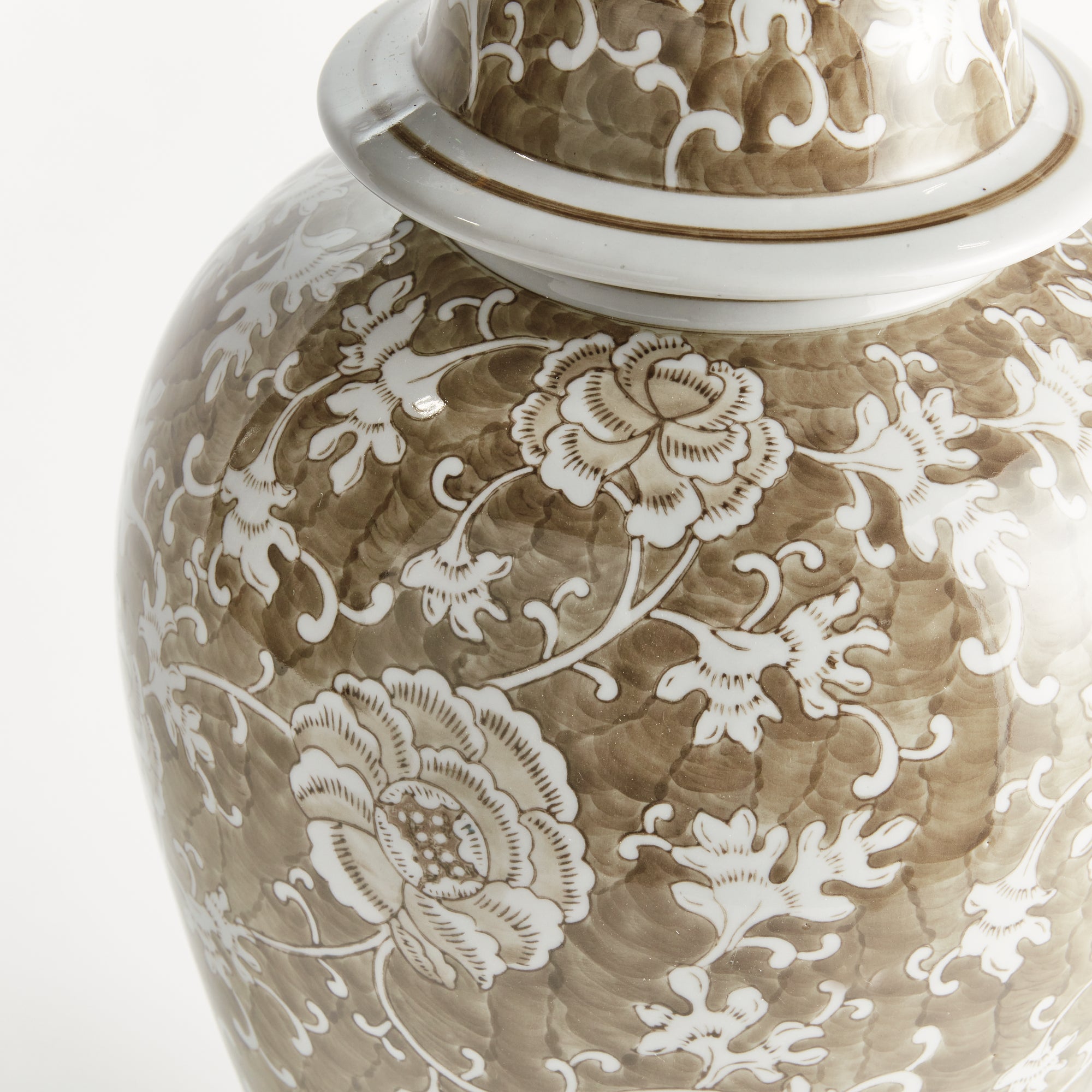 Province Lotus Lidded Ginger Jar - View 4