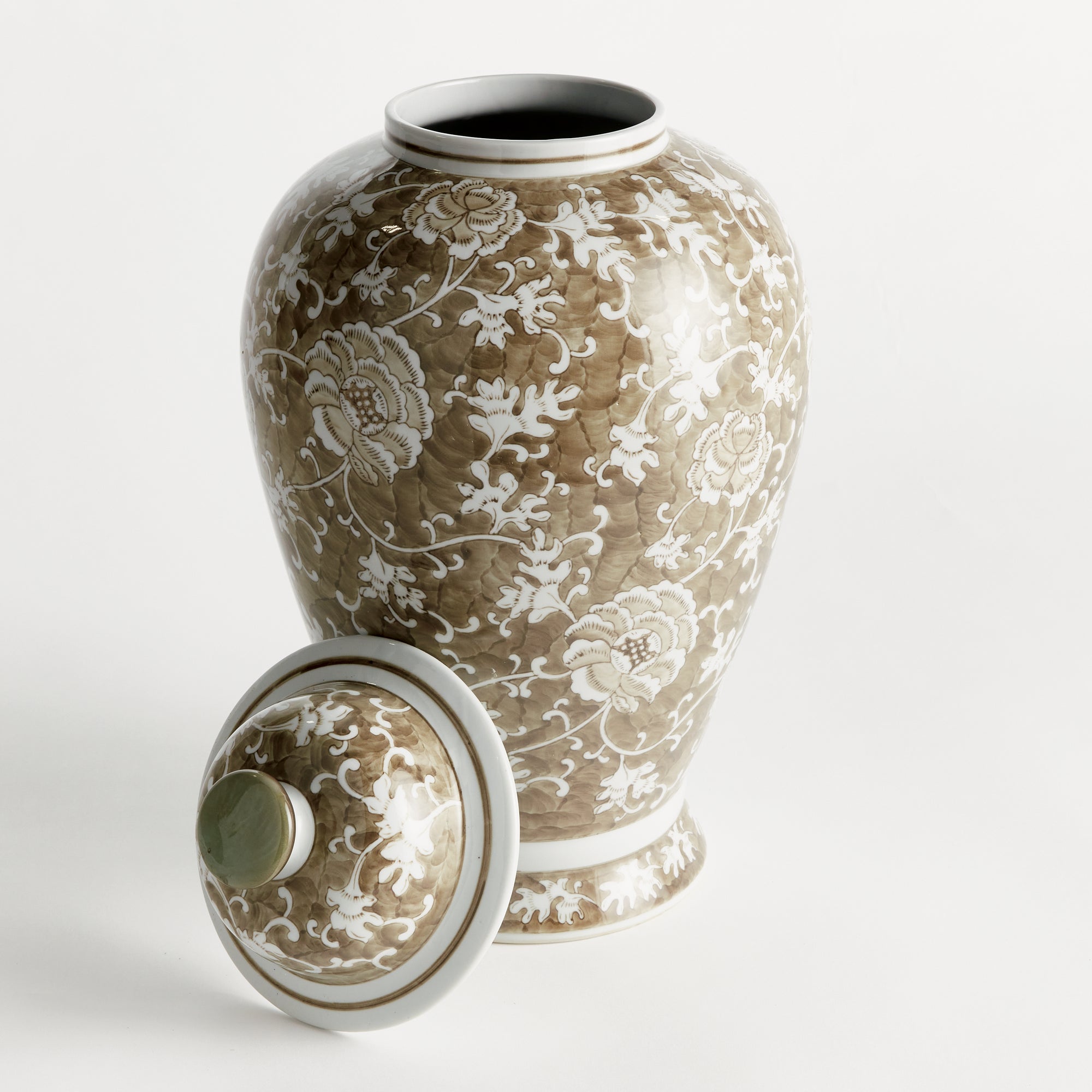 Province Lotus Lidded Ginger Jar - View 5