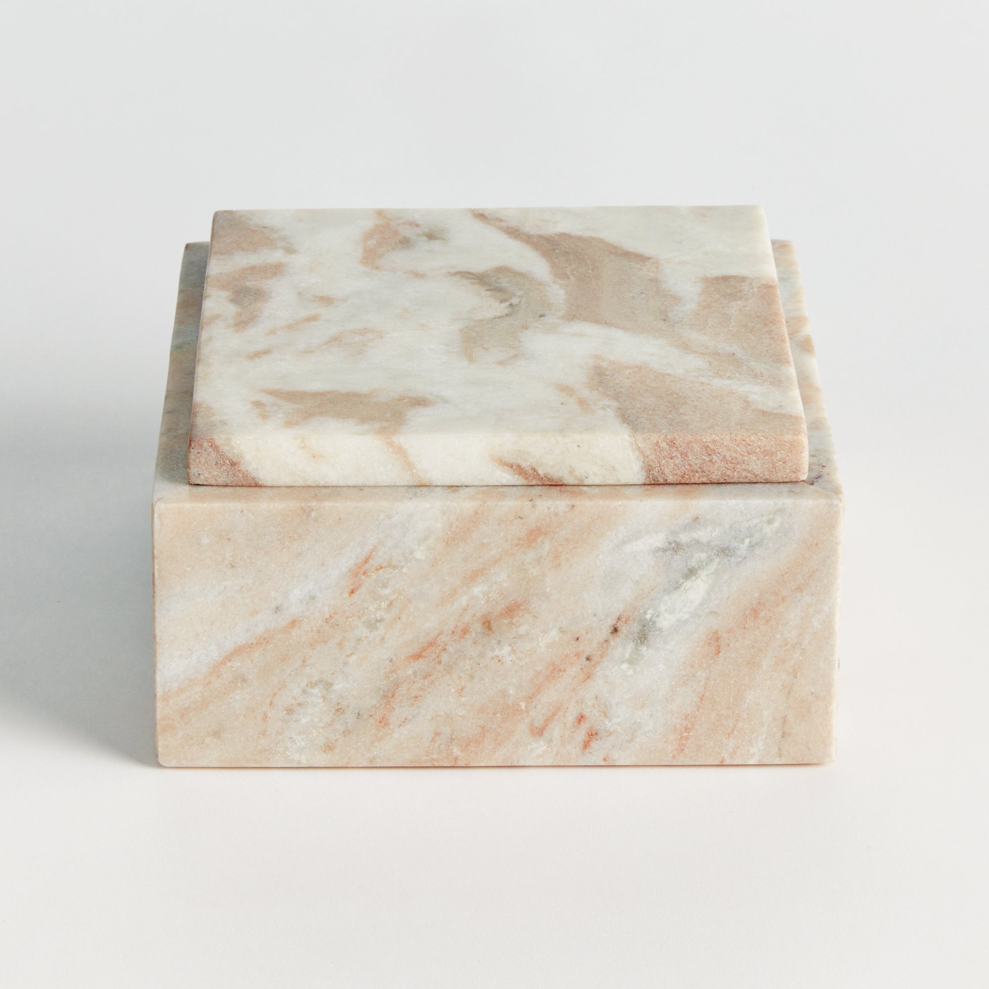 Jaqueline Marble Square Lidded Box Wide - View 2