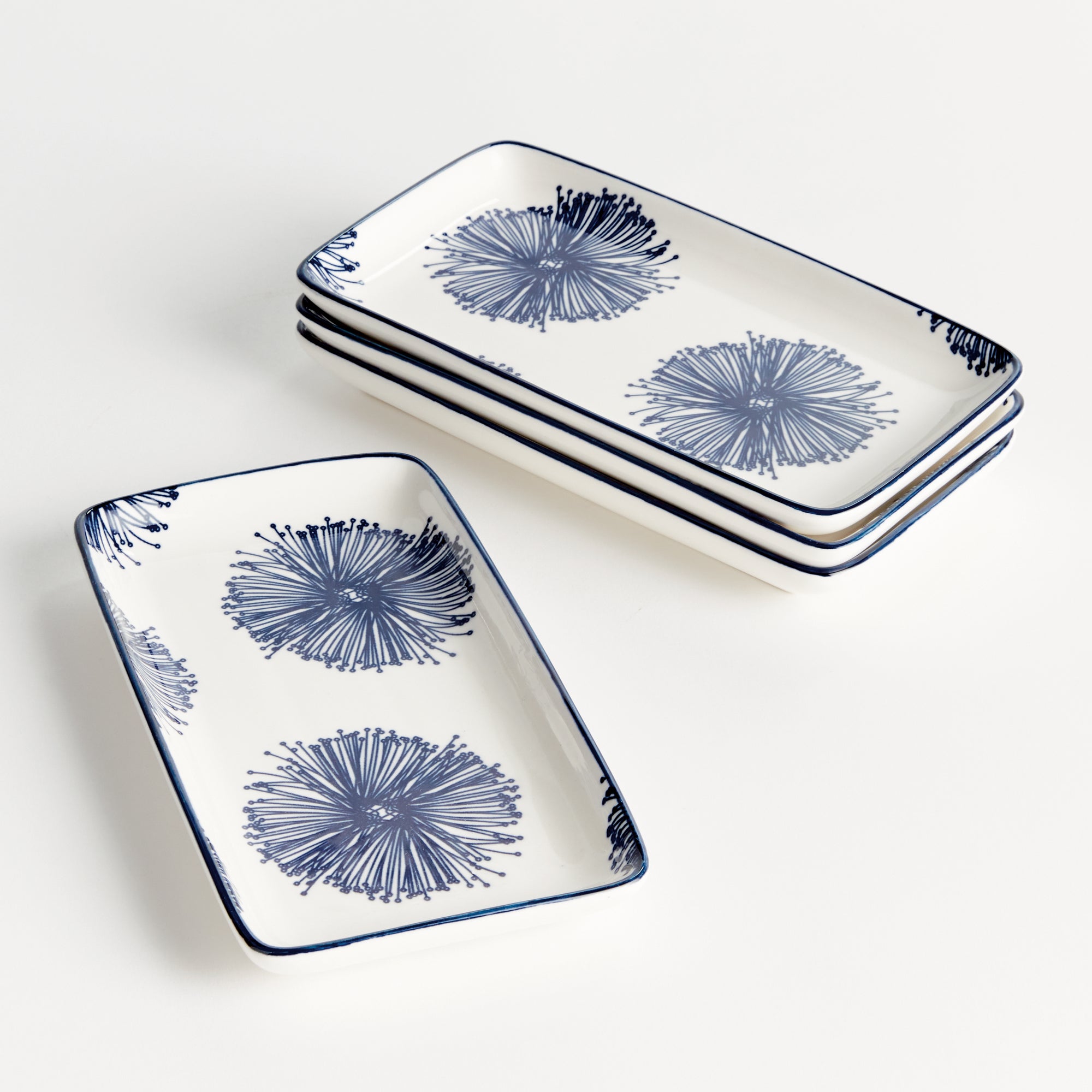 STRIA STARBURST 8" TRAYS, SET OF 4 - view 2