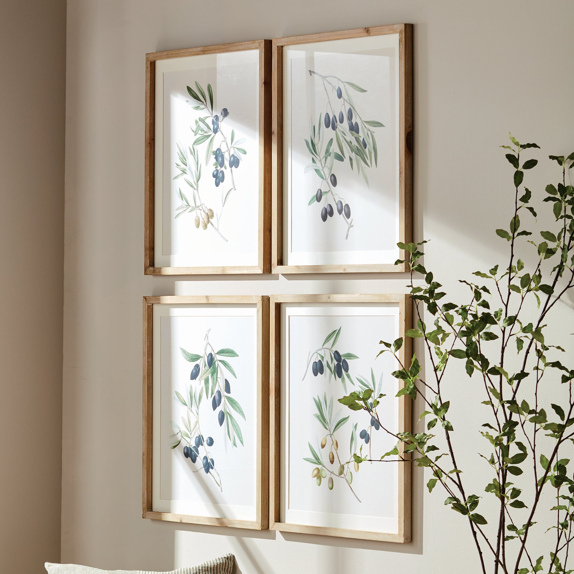 OLIVE STEMS STUDY, SET OF 4 - view 3