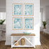 PROTEA ABSTRACT PRINTS IN SOFT BLUE, SET OF 4 - view 4