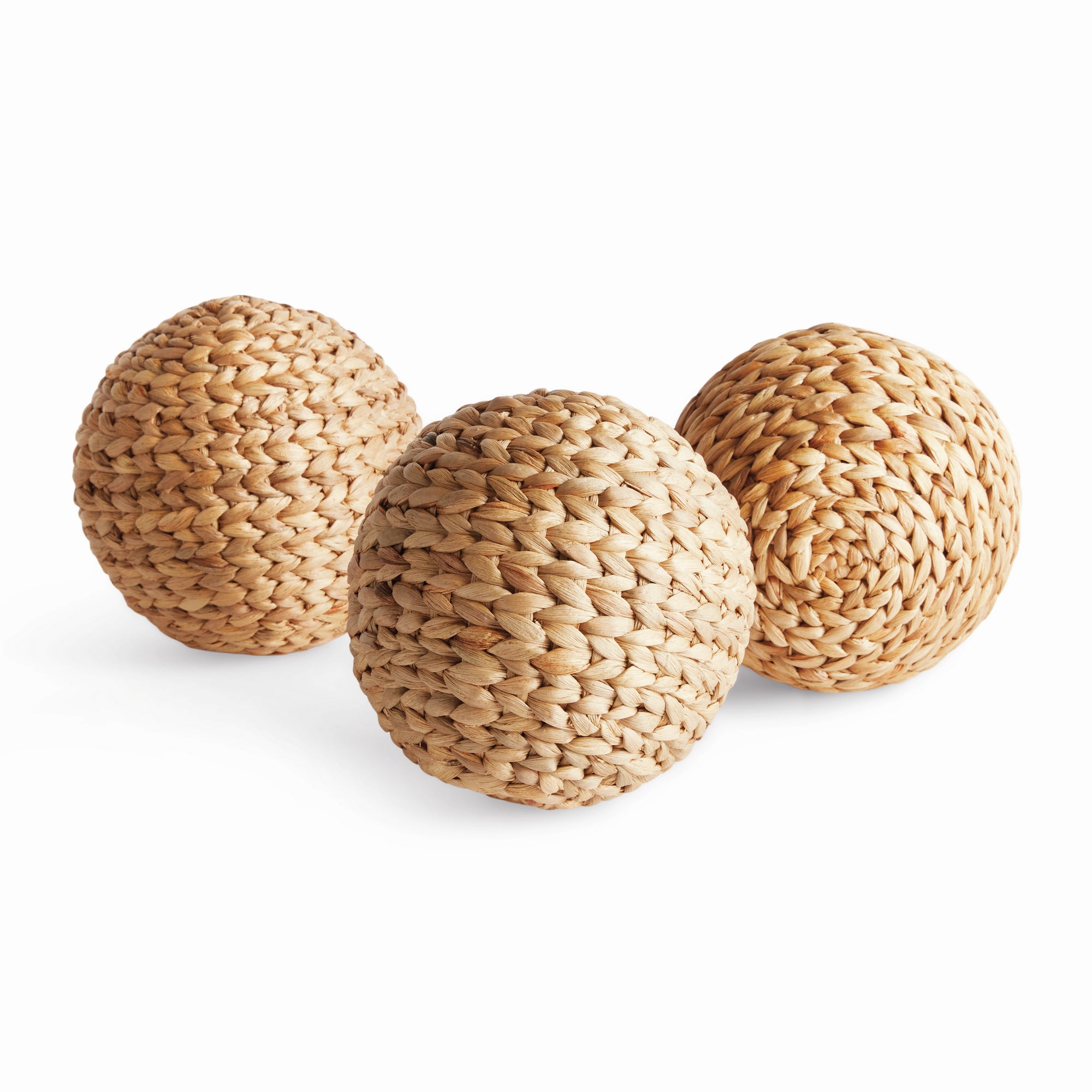 Jace Water Hyacinth Orbs 6.5", Set Of 3