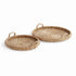 SAWYER ROUND TRAYS WITH HANDLES, SET OF 2