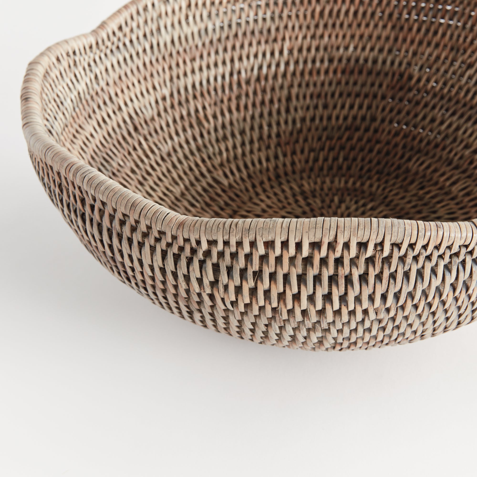 BURMA RATTAN SCALLOPED EDGE BOWL - view 3