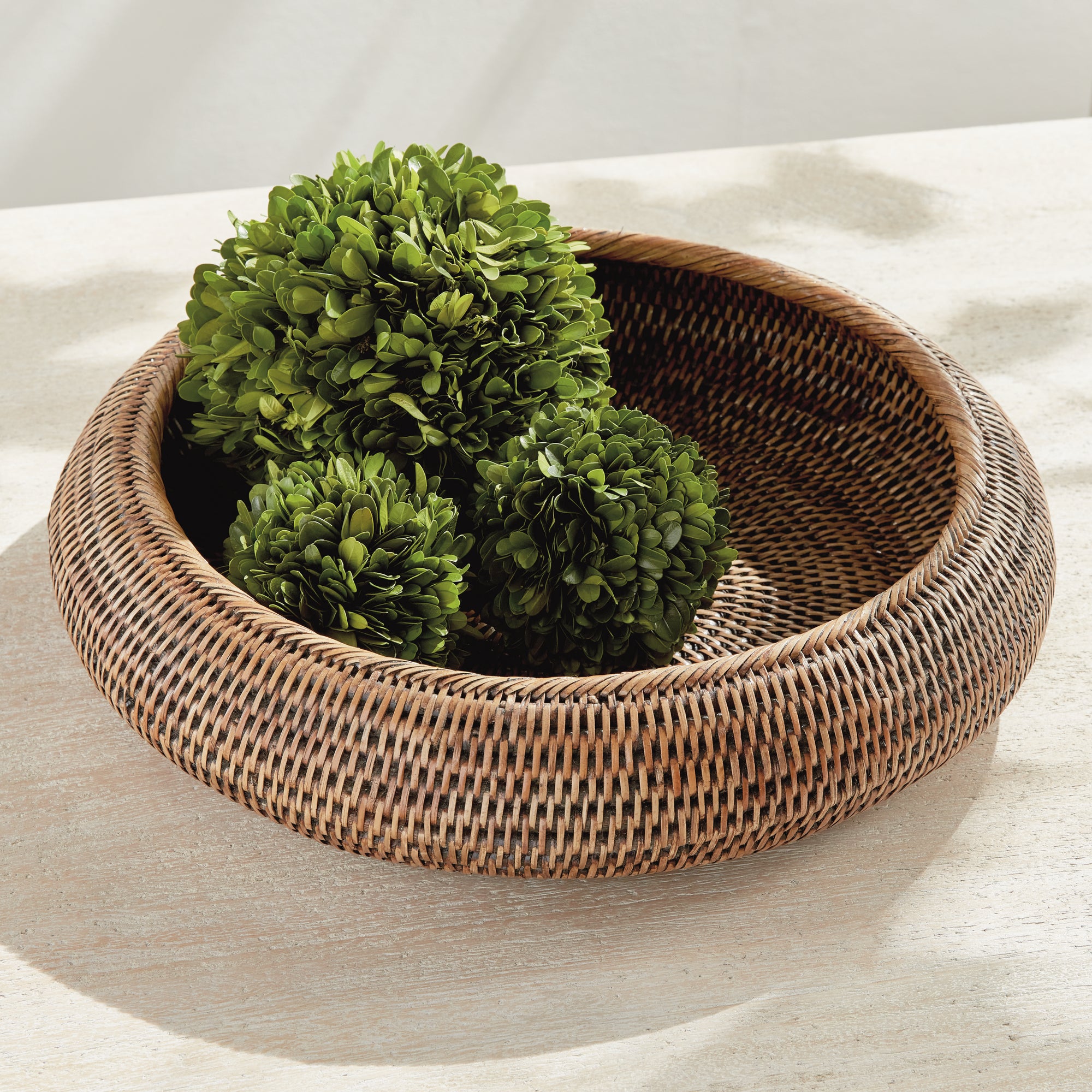 Burma Rattan Shallow Display Bowls, Set Of 2 - View 7